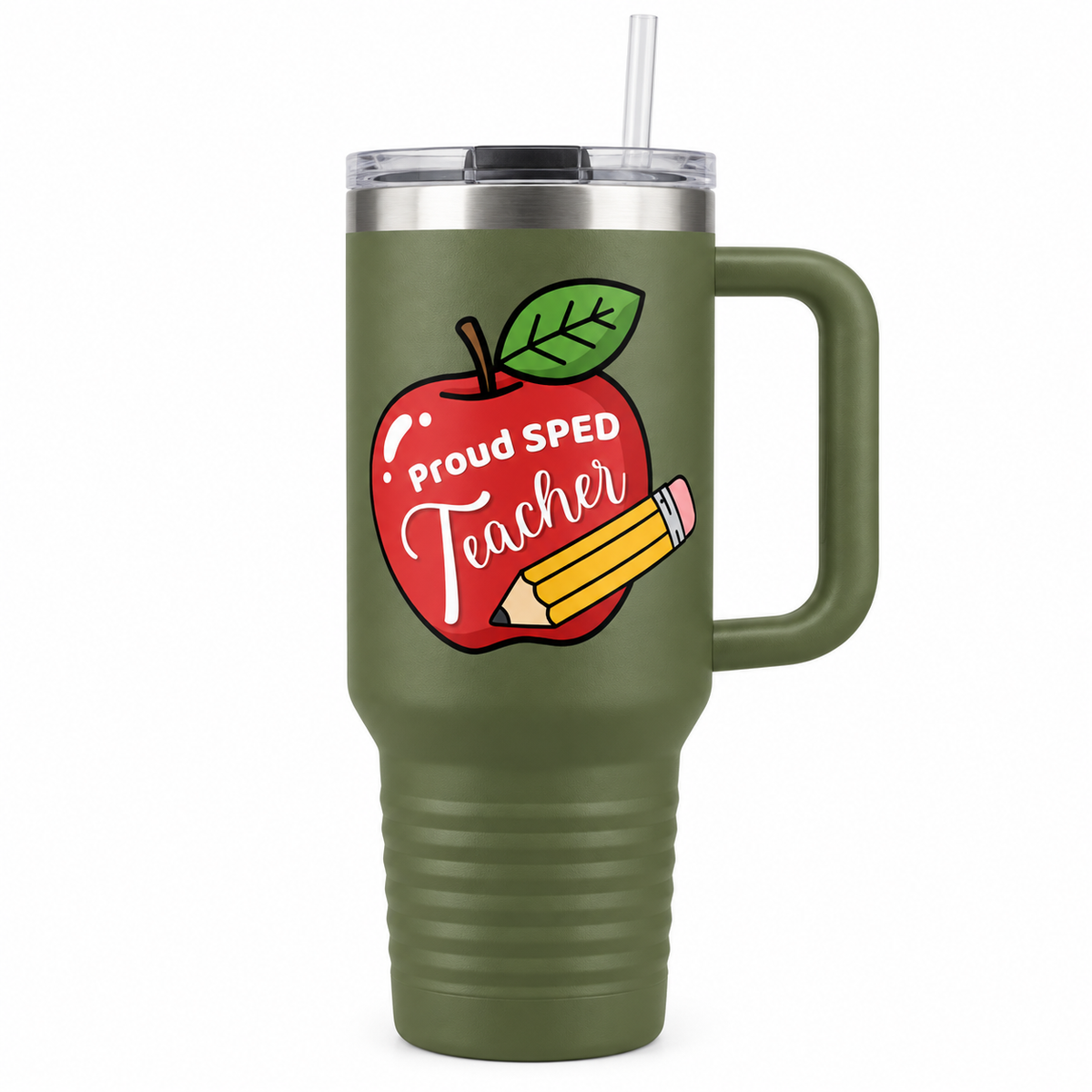 “Proud SPED Teacher” — Autism Support 40oz Insulated Travel Mug