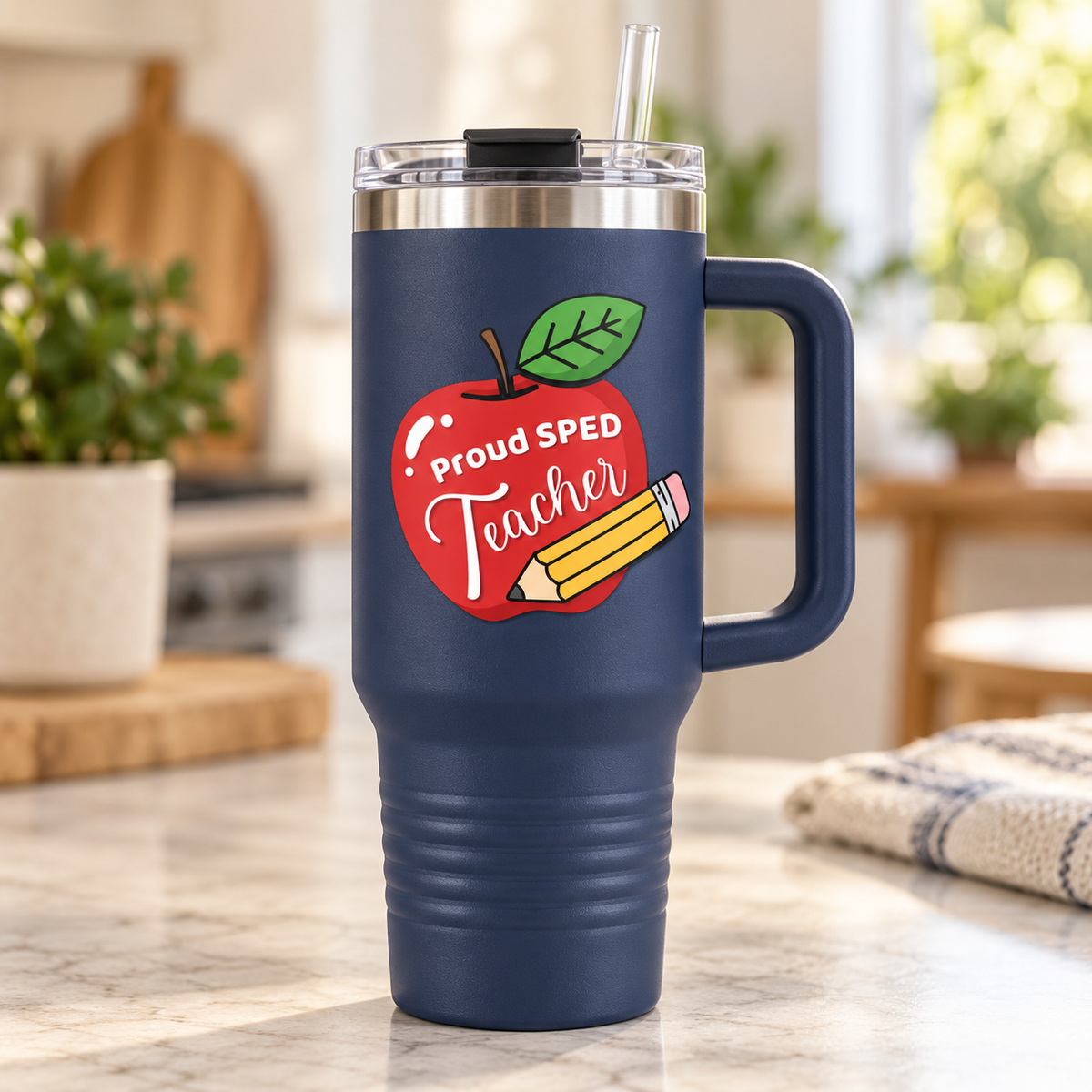 “Proud SPED Teacher” — Autism Support 40oz Insulated Travel Mug