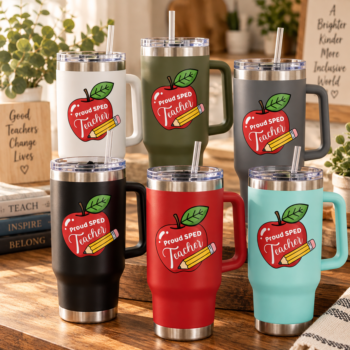“Proud SPED Teacher” — Autism Support 40oz Insulated Travel Mug