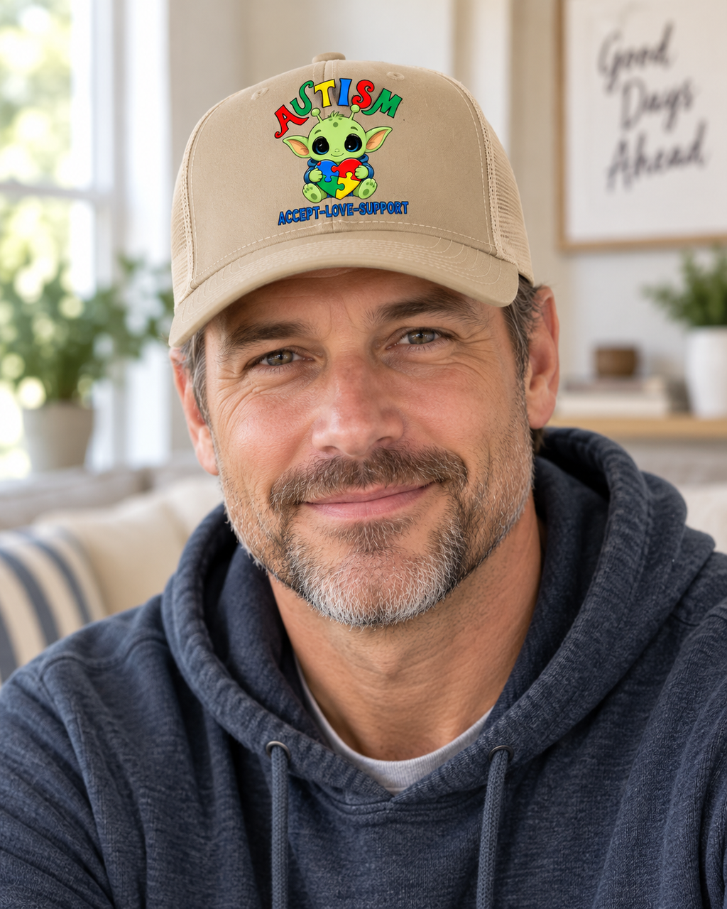 Cute Baby Yoda Autism Awareness Hat (Autism Proud) — Dad Cap