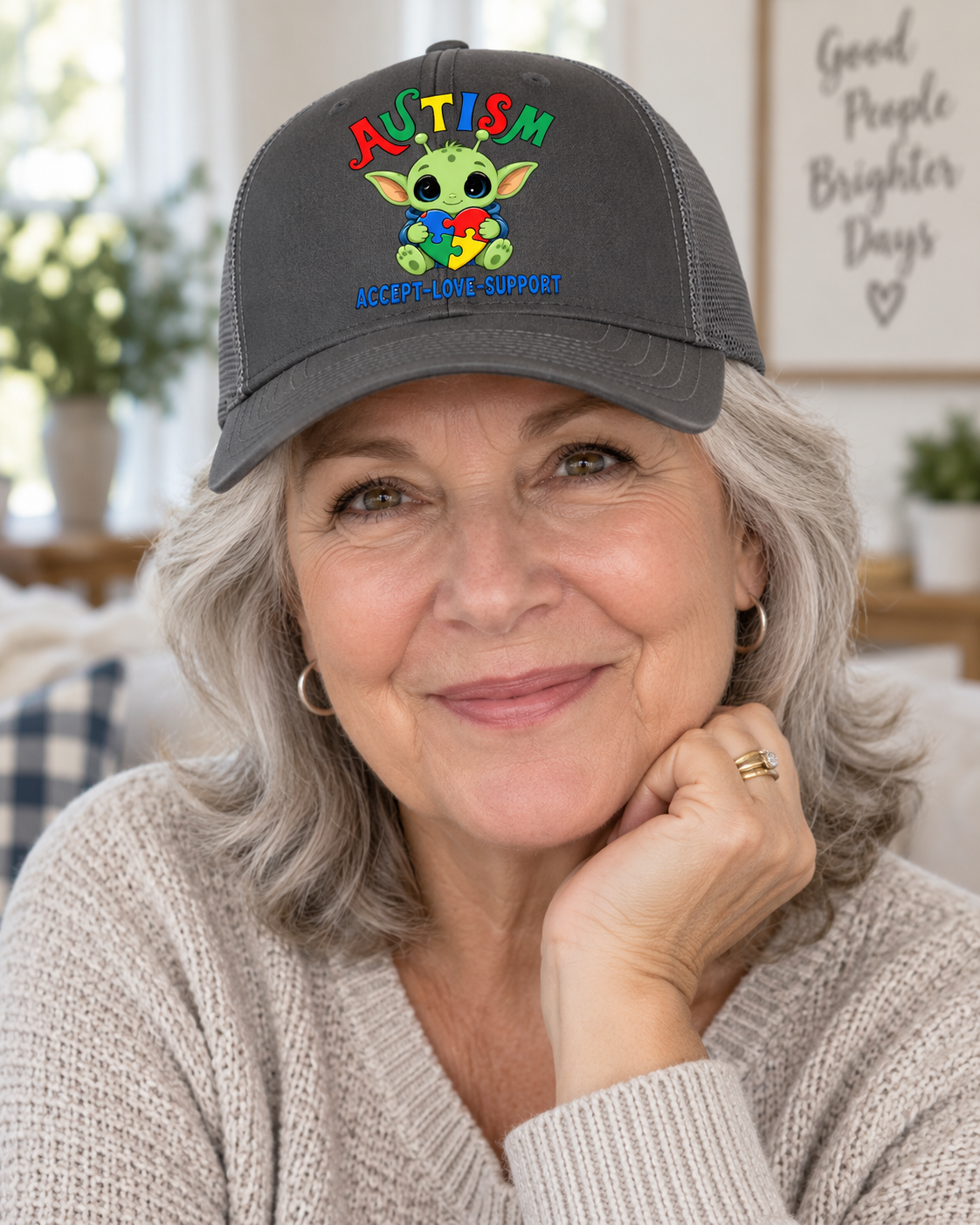 Cute Baby Yoda Autism Awareness Hat (Autism Proud) — Dad Cap