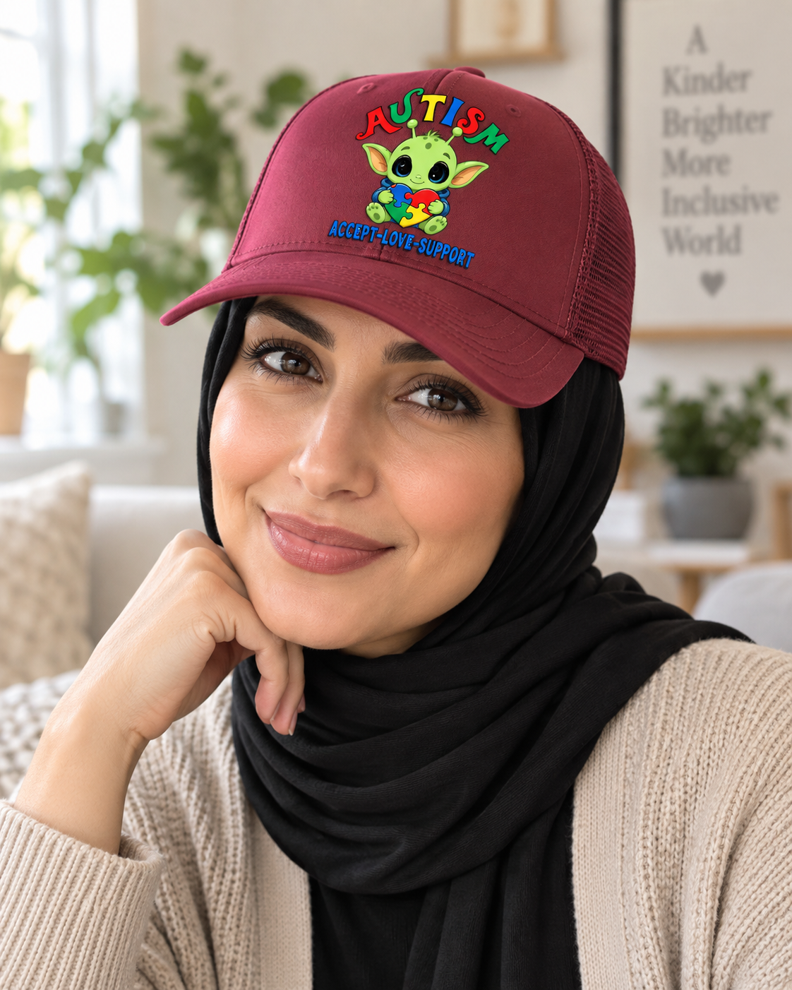 Cute Baby Yoda Autism Awareness Hat (Autism Proud) — Dad Cap