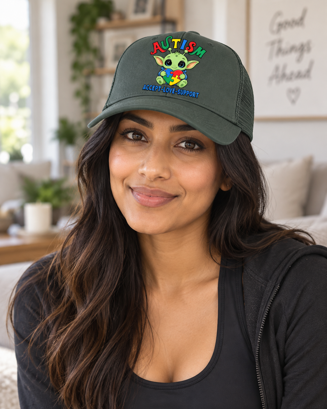 Cute Baby Yoda Autism Awareness Hat (Autism Proud) — Dad Cap