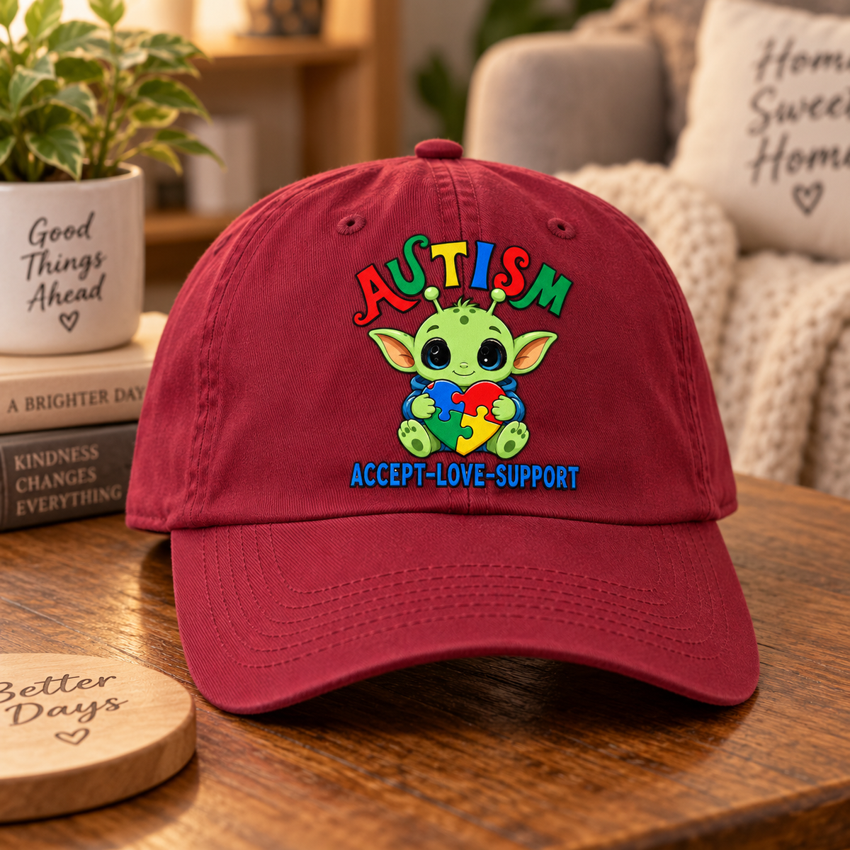 Cute Baby Yoda Autism Awareness Hat (Autism Proud) — Dad Cap