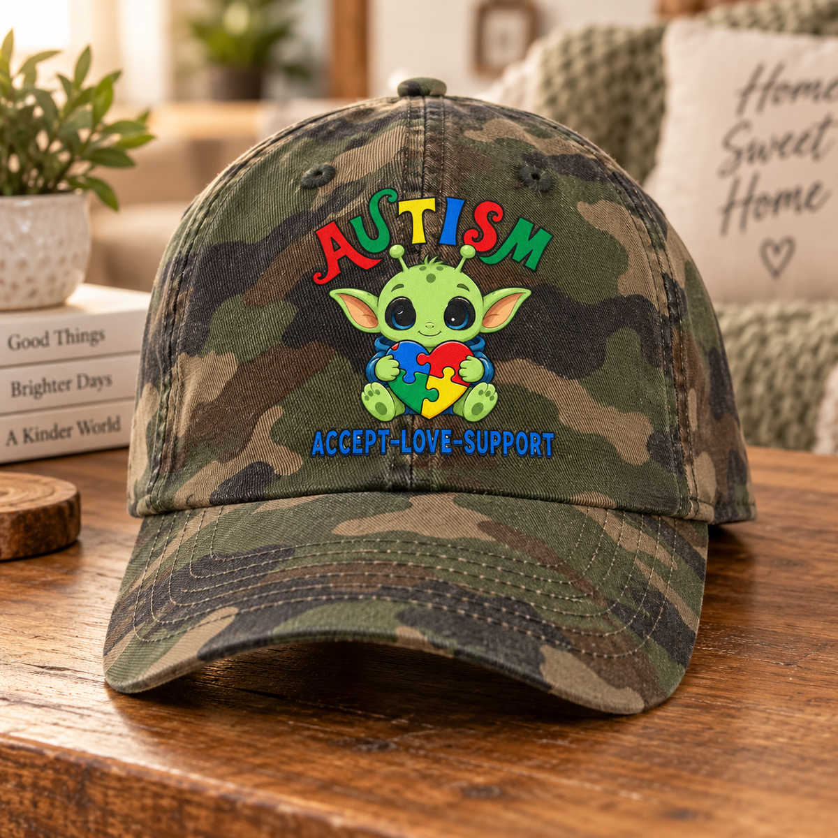 Cute Baby Yoda Autism Awareness Hat (Autism Proud) — Dad Cap