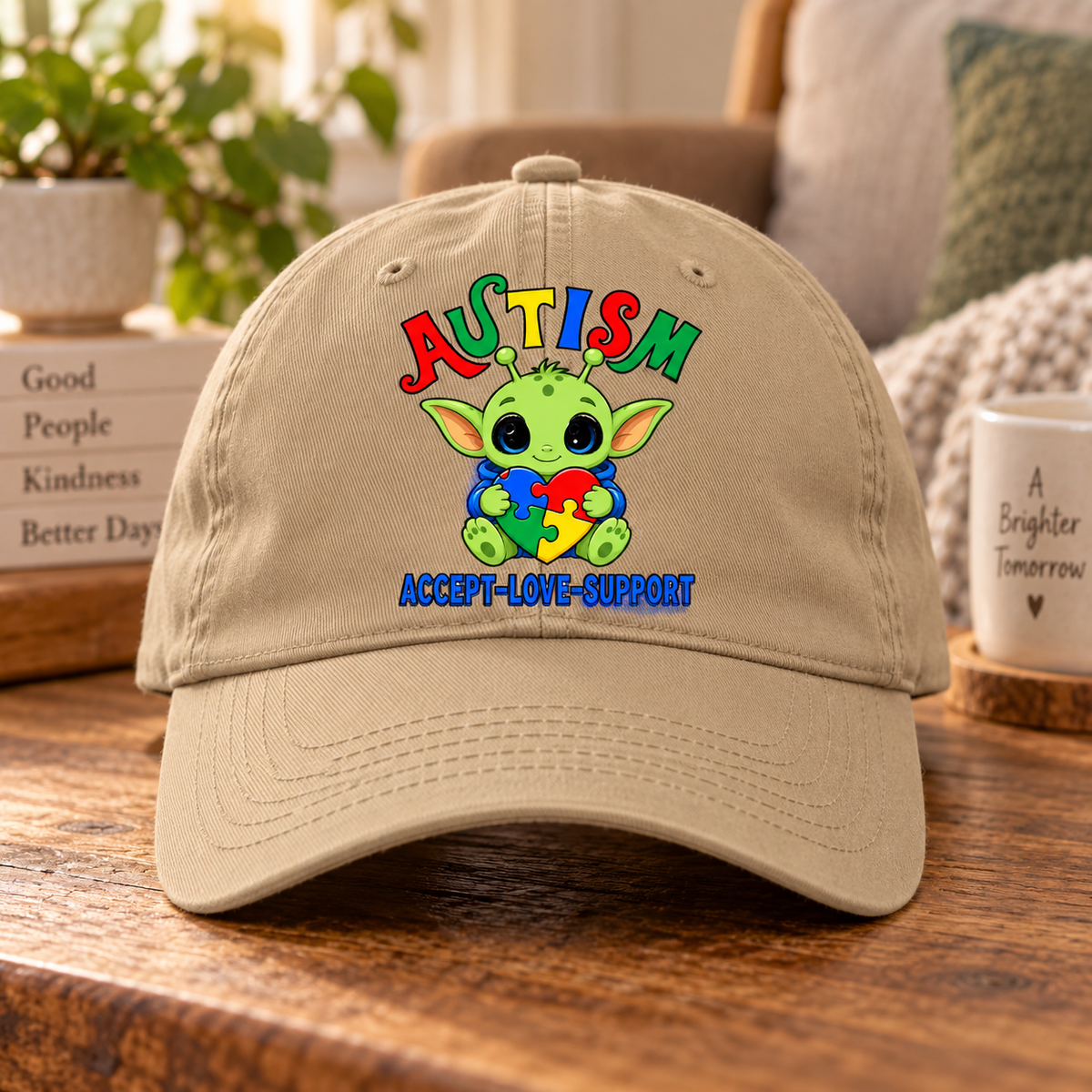 Cute Baby Yoda Autism Awareness Hat (Autism Proud) — Dad Cap