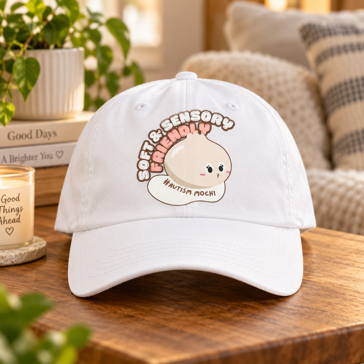 Cute Mochi Autism Awareness Hat (Soft & Sensory Friendly) — Dad Cap