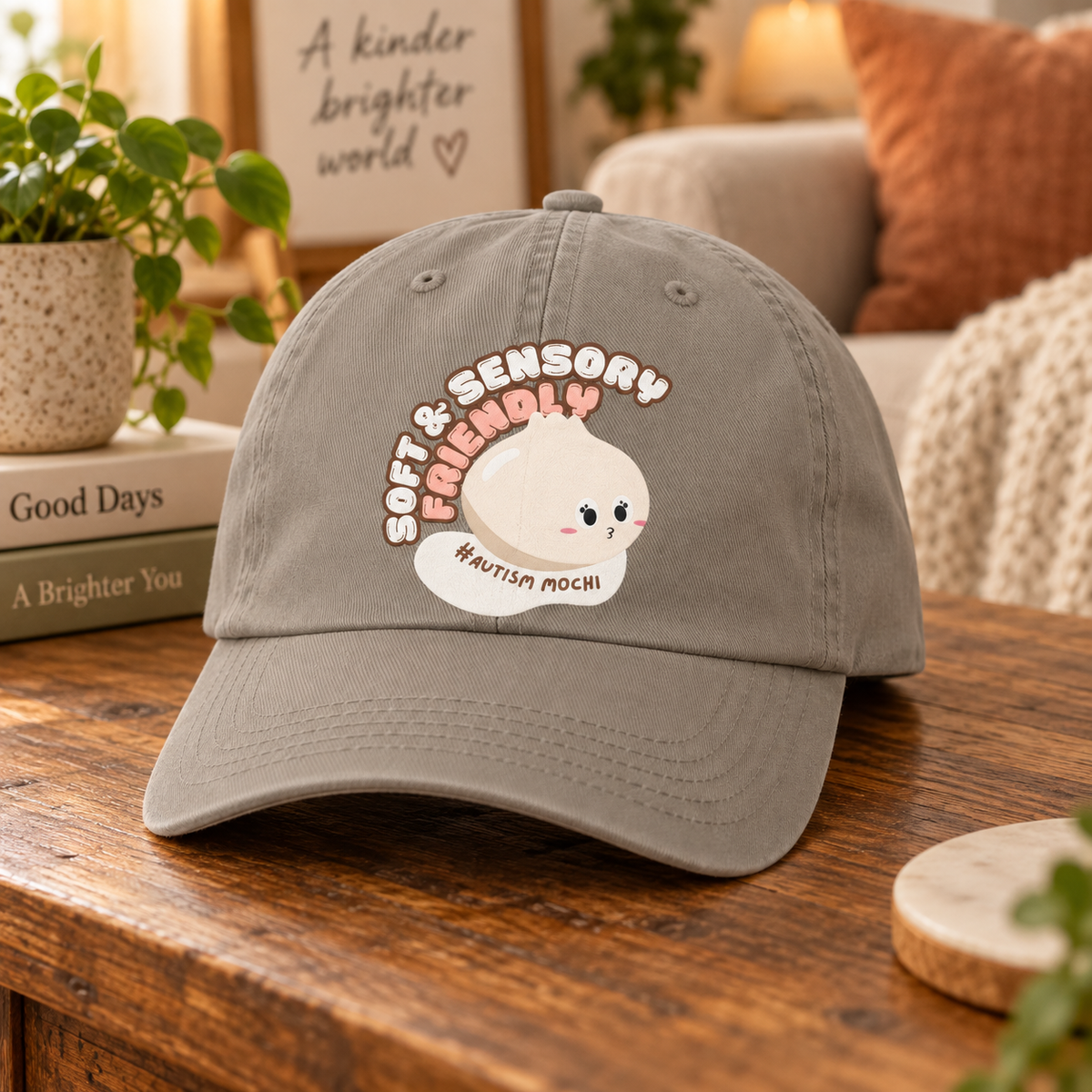 Cute Mochi Autism Awareness Hat (Soft & Sensory Friendly) — Dad Cap