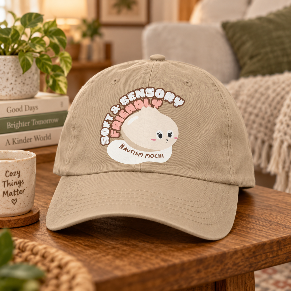 Cute Mochi Autism Awareness Hat (Soft & Sensory Friendly) — Dad Cap