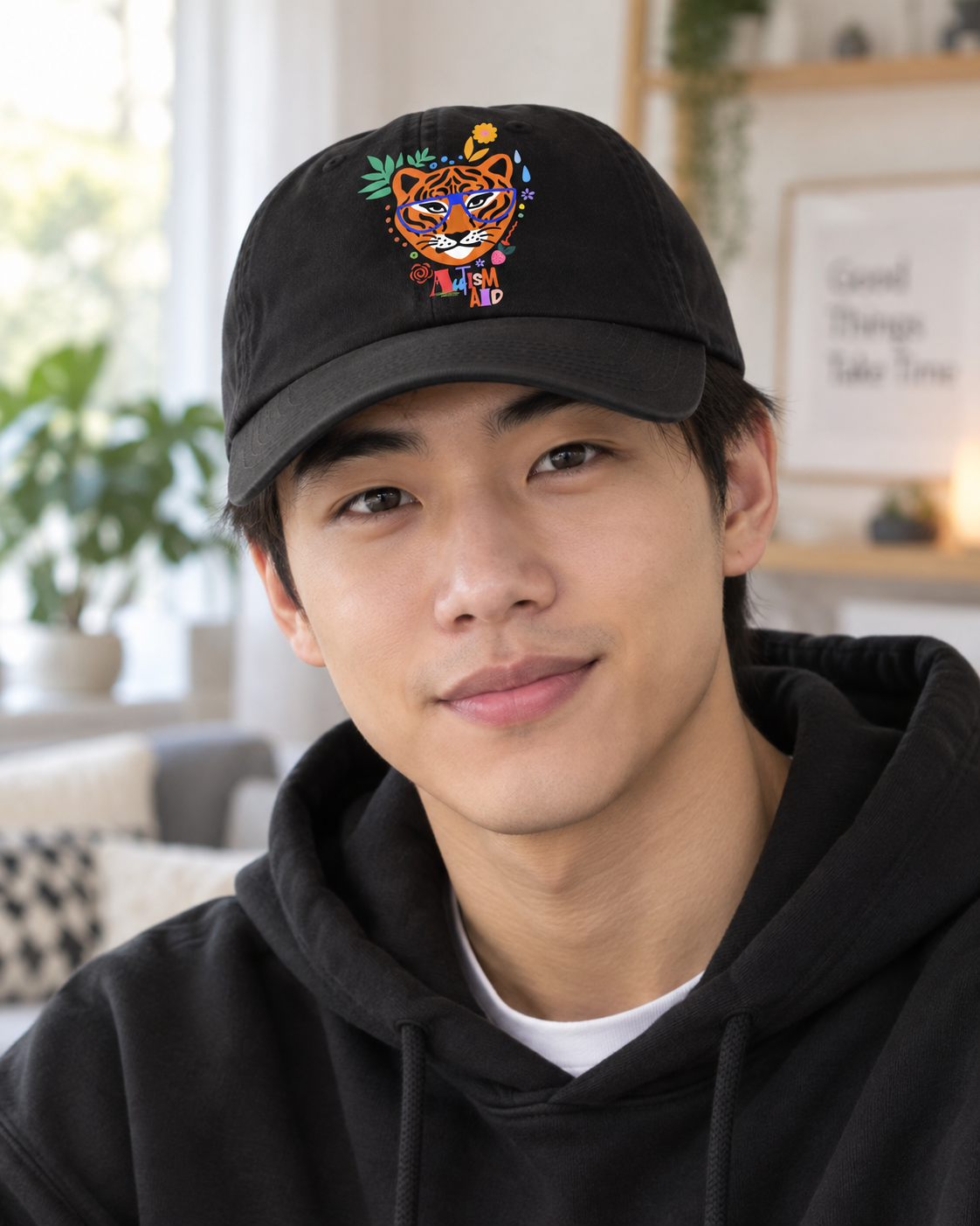 Colorful Autism Aid Tiger Hat (Autism Support) — Dad Cap