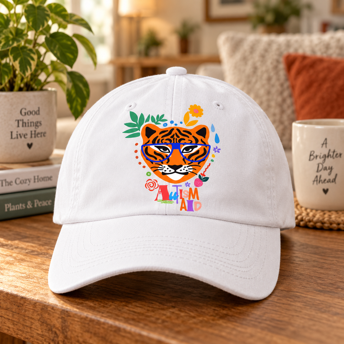 Colorful Autism Aid Tiger Hat (Autism Support) — Dad Cap