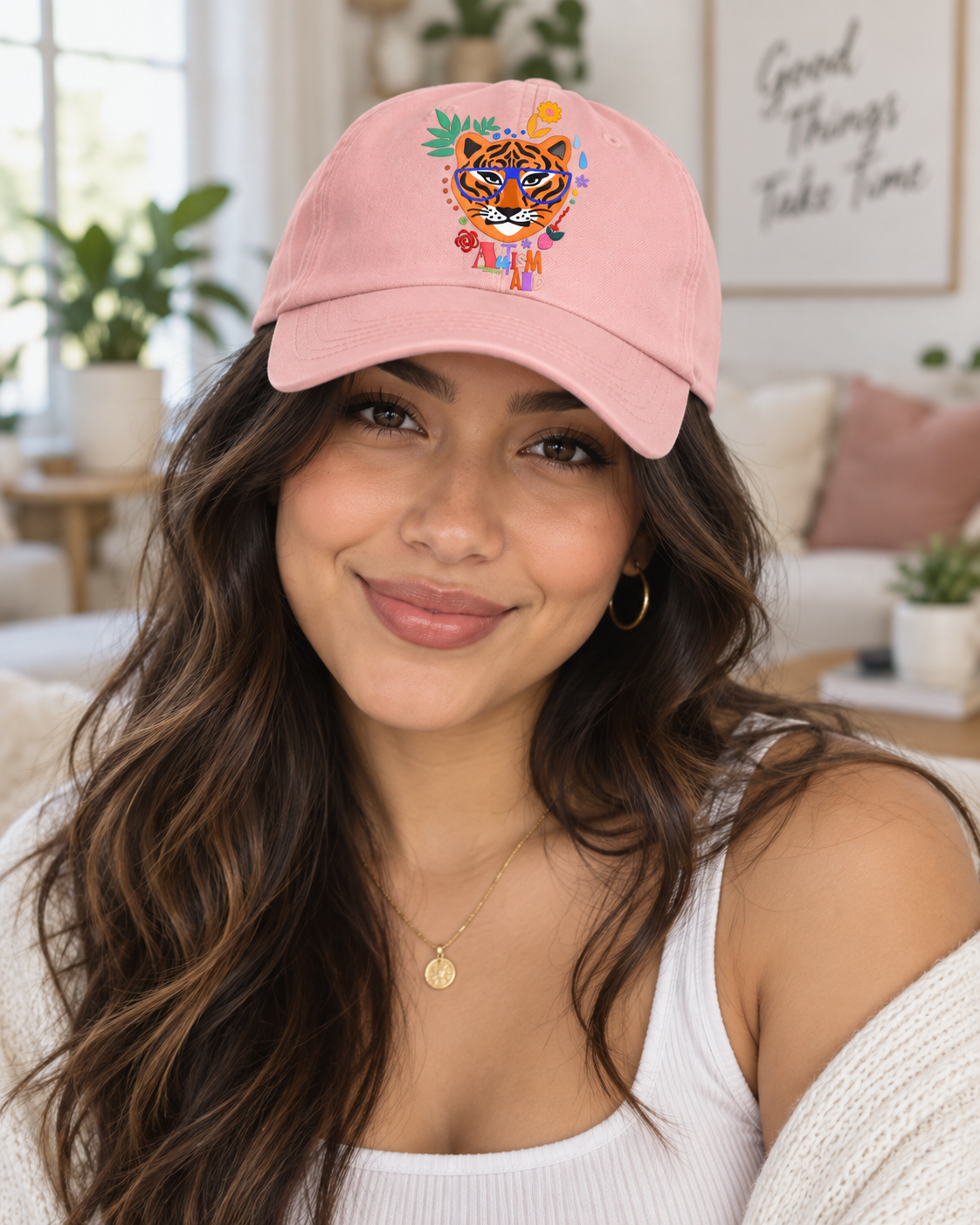 Colorful Autism Aid Tiger Hat (Autism Support) — Dad Cap