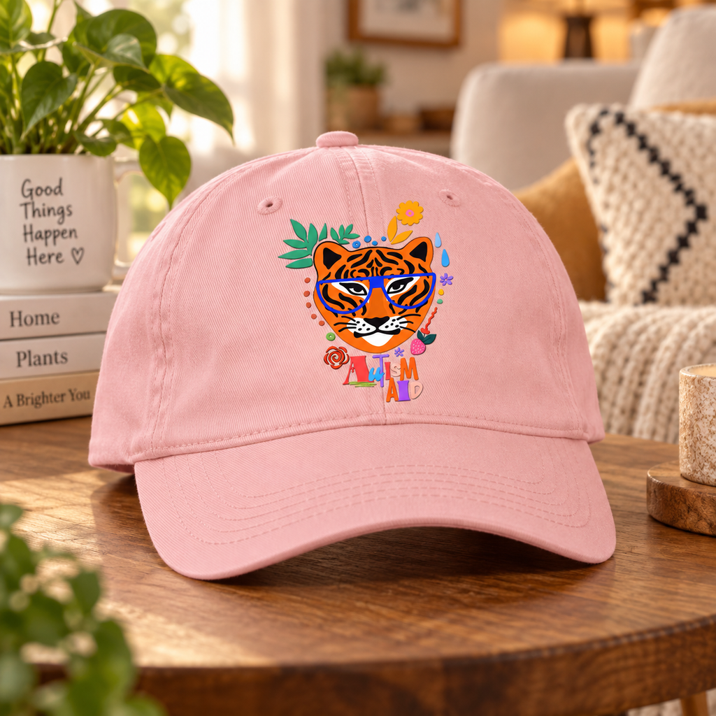 Colorful Autism Aid Tiger Hat (Autism Support) — Dad Cap