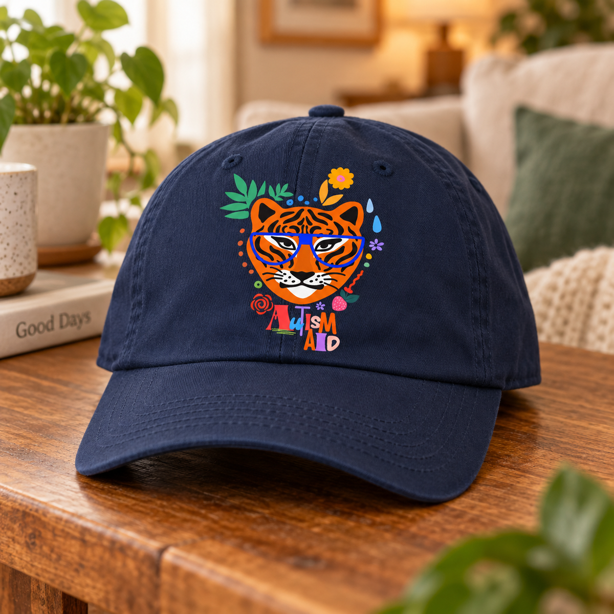 Colorful Autism Aid Tiger Hat (Autism Support) — Dad Cap