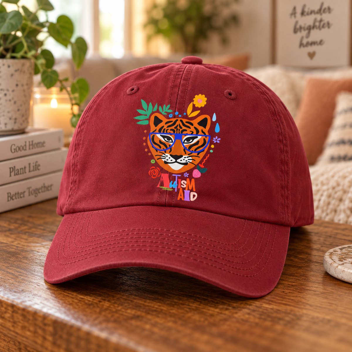 Colorful Autism Aid Tiger Hat (Autism Support) — Dad Cap