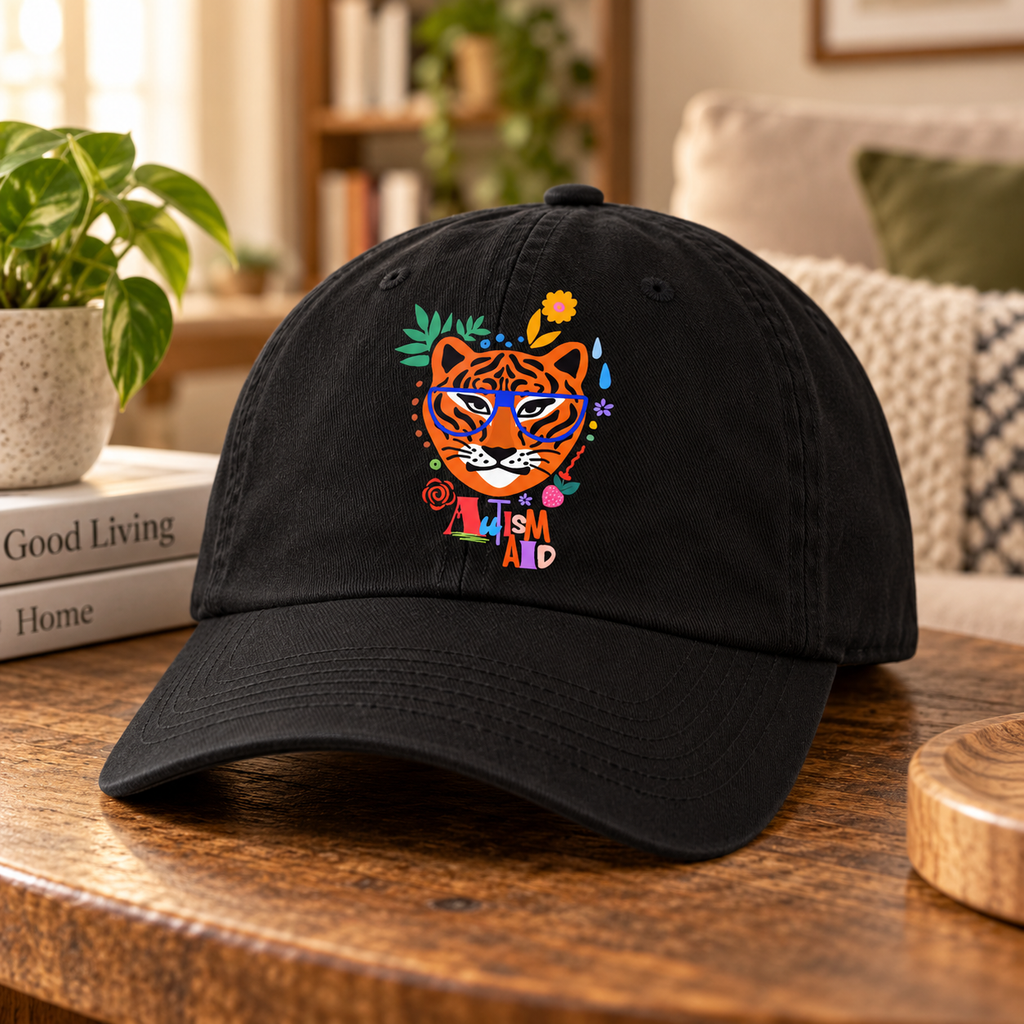 Colorful Autism Aid Tiger Hat (Autism Support) — Dad Cap