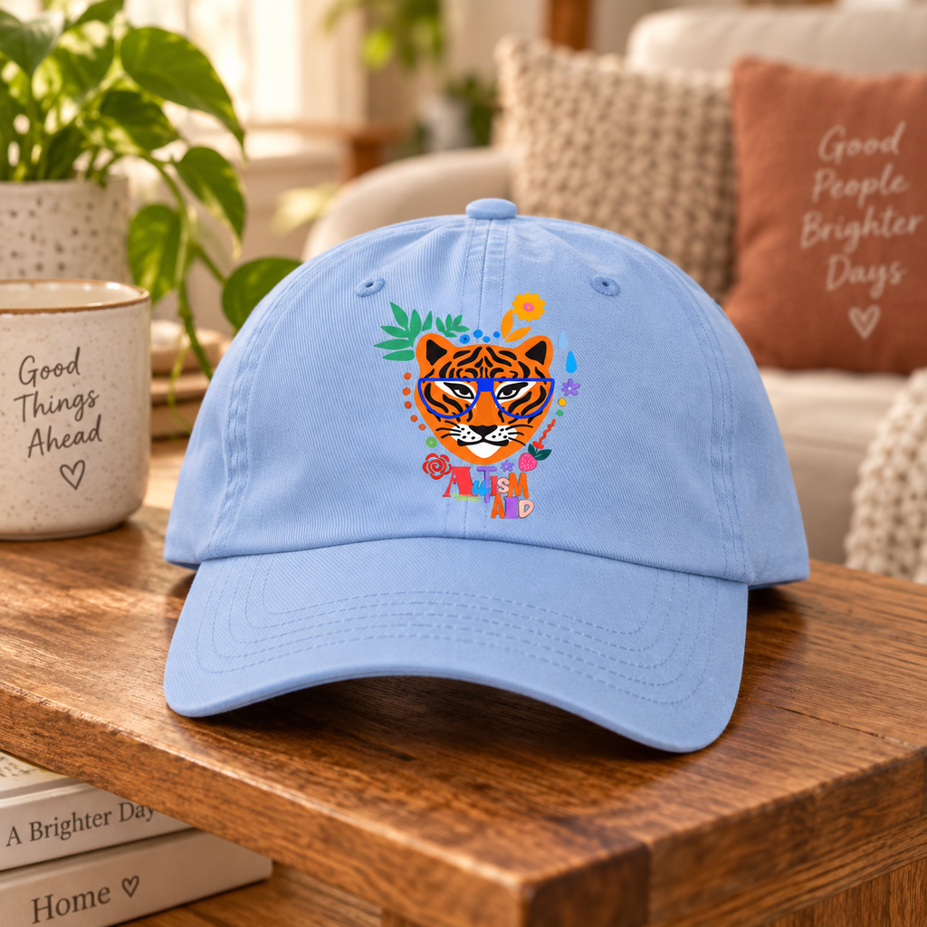 Colorful Autism Aid Tiger Hat (Autism Support) — Dad Cap