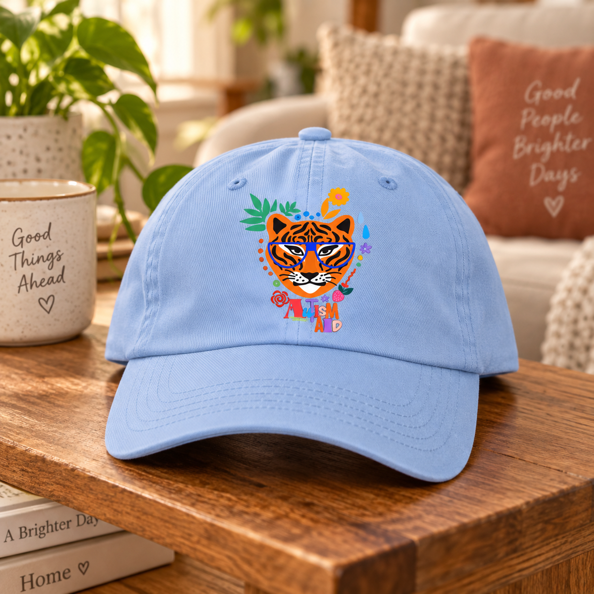 Colorful Autism Aid Tiger Hat (Autism Support) — Dad Cap