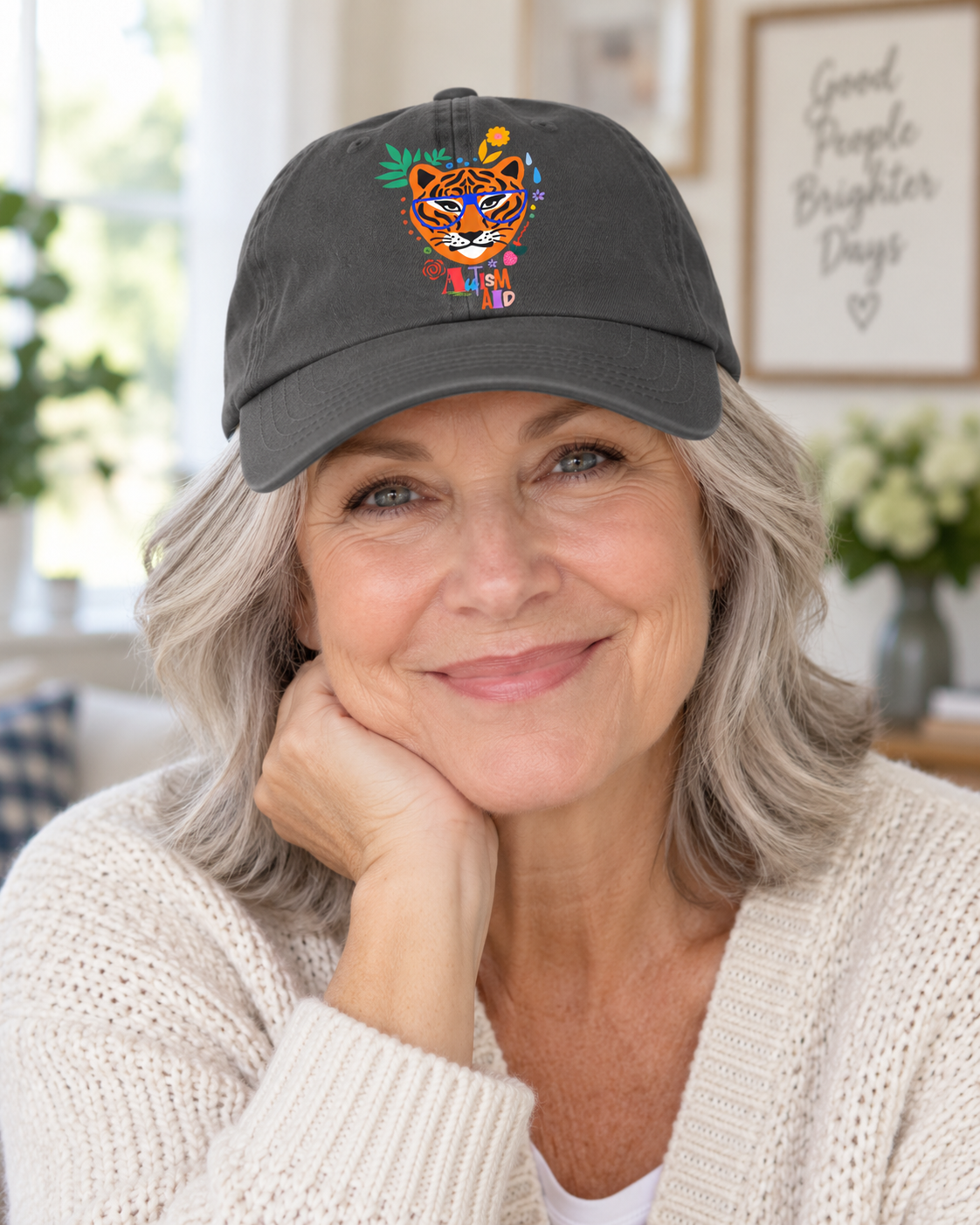 Colorful Autism Aid Tiger Hat (Autism Support) — Dad Cap