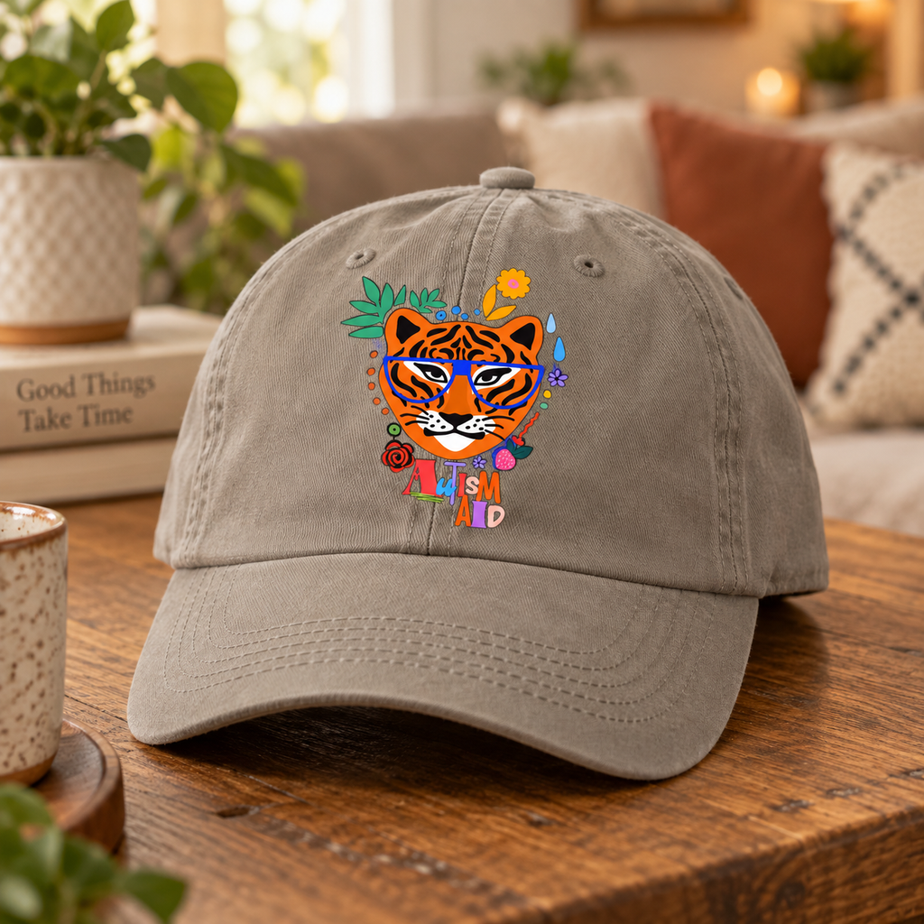 Colorful Autism Aid Tiger Hat (Autism Support) — Dad Cap
