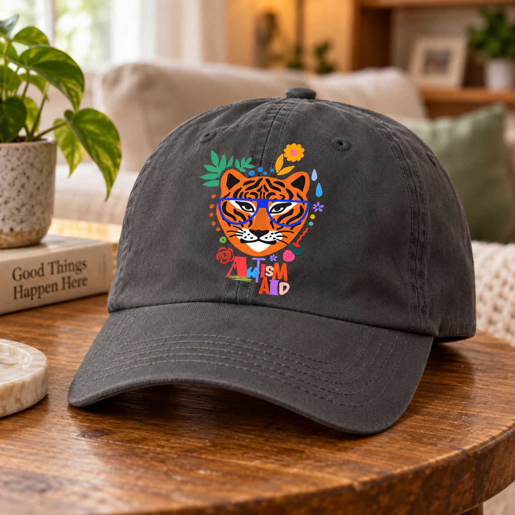 Colorful Autism Aid Tiger Hat (Autism Support) — Dad Cap