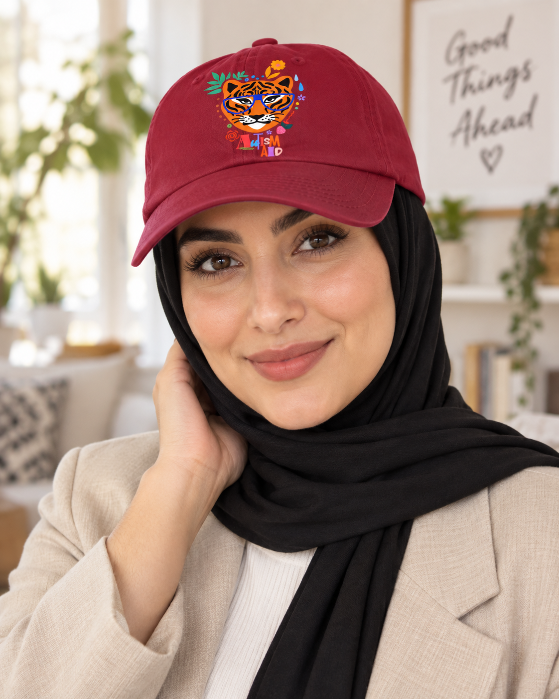 Colorful Autism Aid Tiger Hat (Autism Support) — Dad Cap