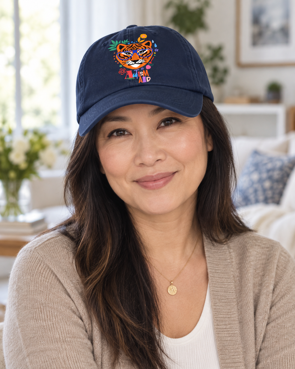 Colorful Autism Aid Tiger Hat (Autism Support) — Dad Cap