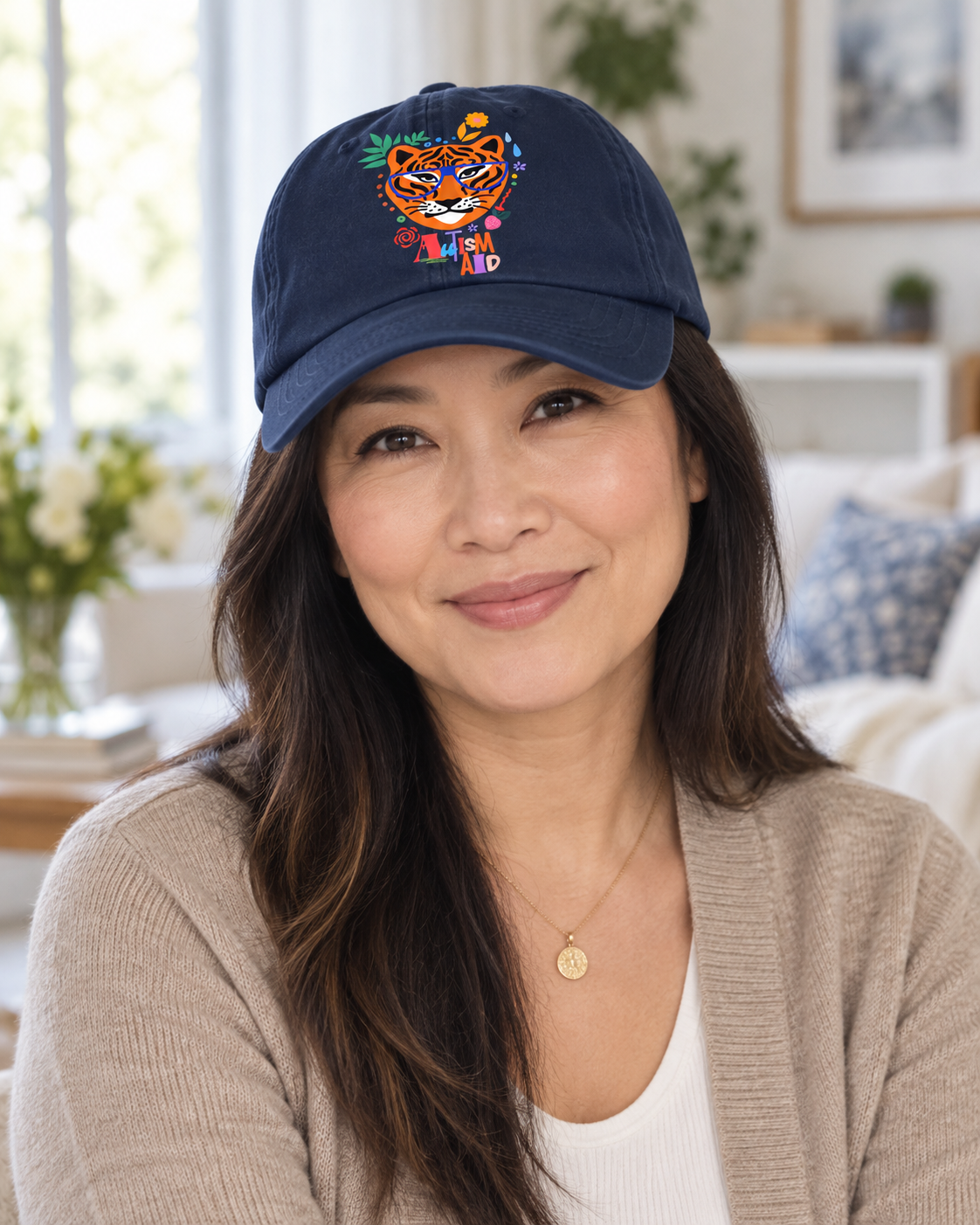 Colorful Autism Aid Tiger Hat (Autism Support) — Dad Cap