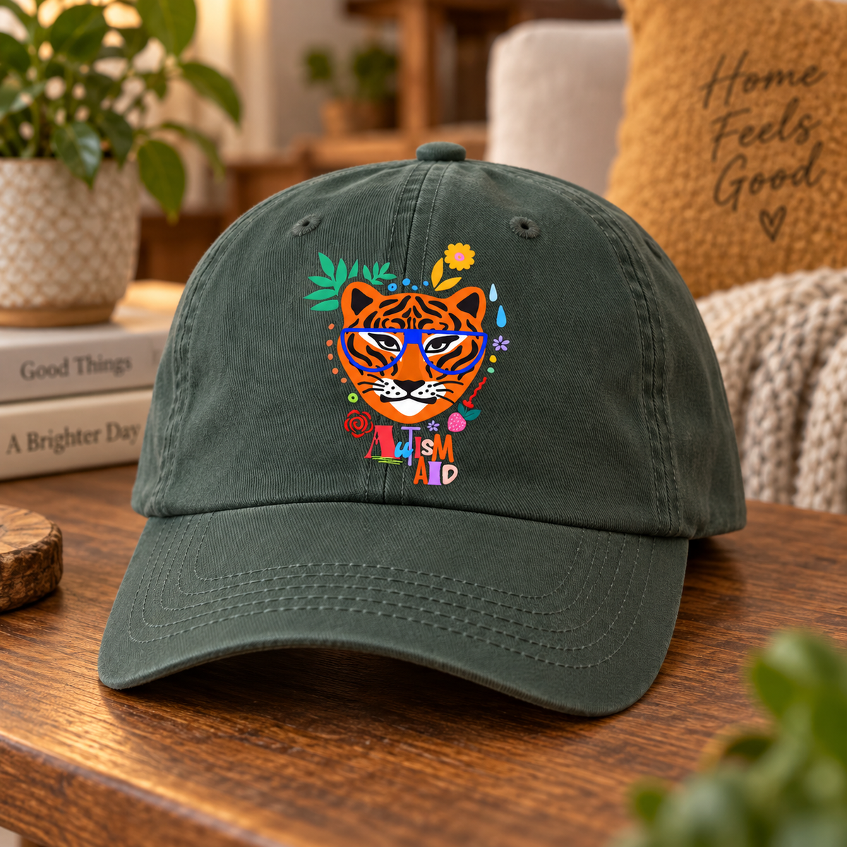 Colorful Autism Aid Tiger Hat (Autism Support) — Dad Cap