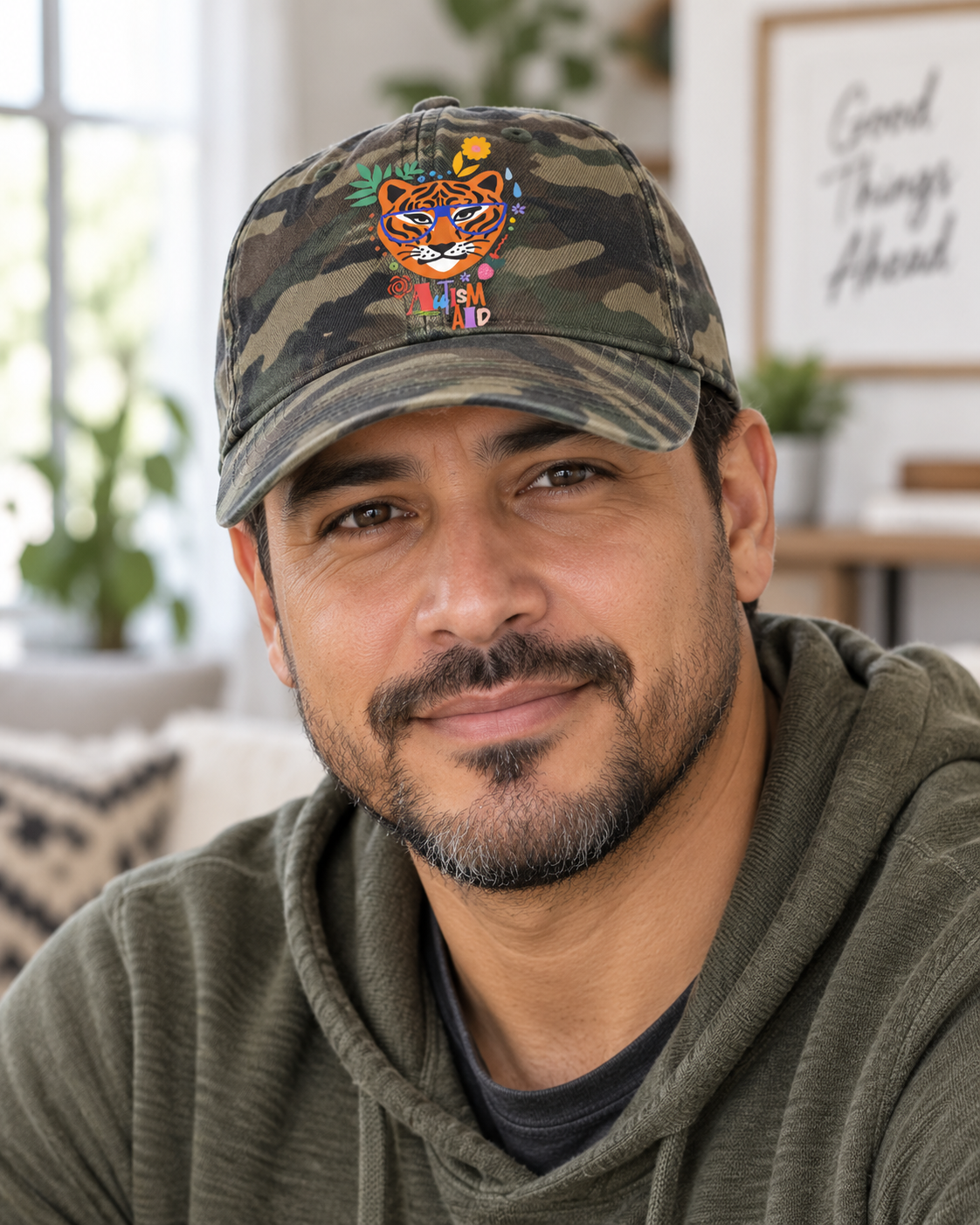 Colorful Autism Aid Tiger Hat (Autism Support) — Dad Cap