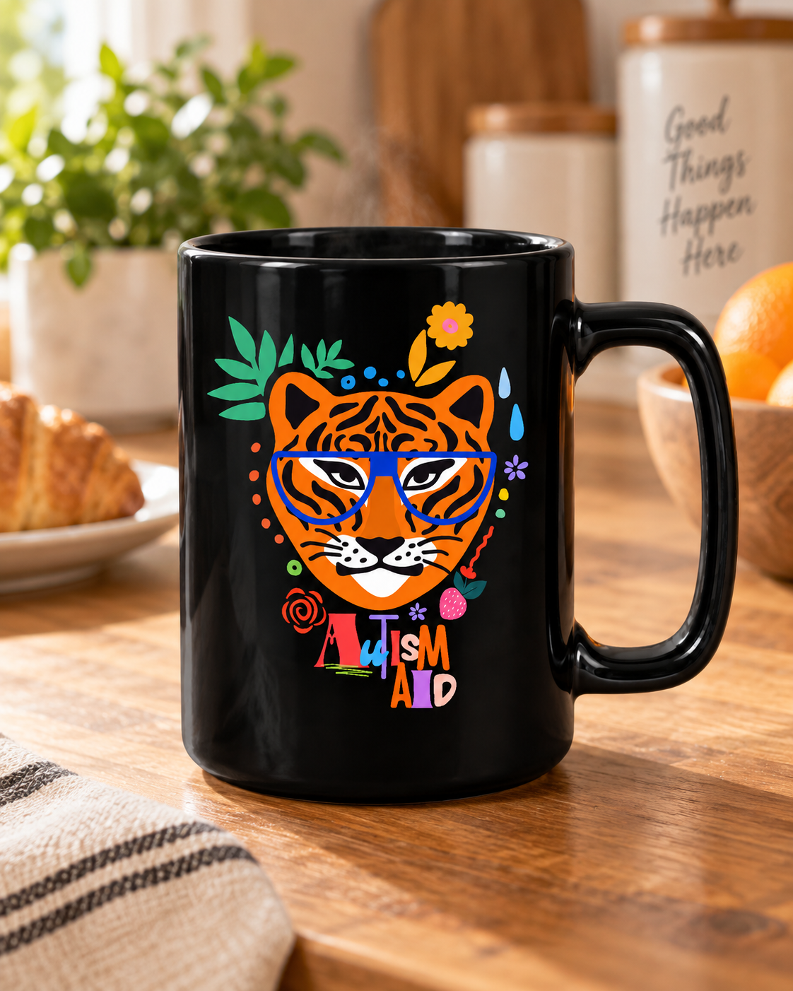 Tiger – Autism Aid Water Bottle — 17oz Stainless Steel Bottle