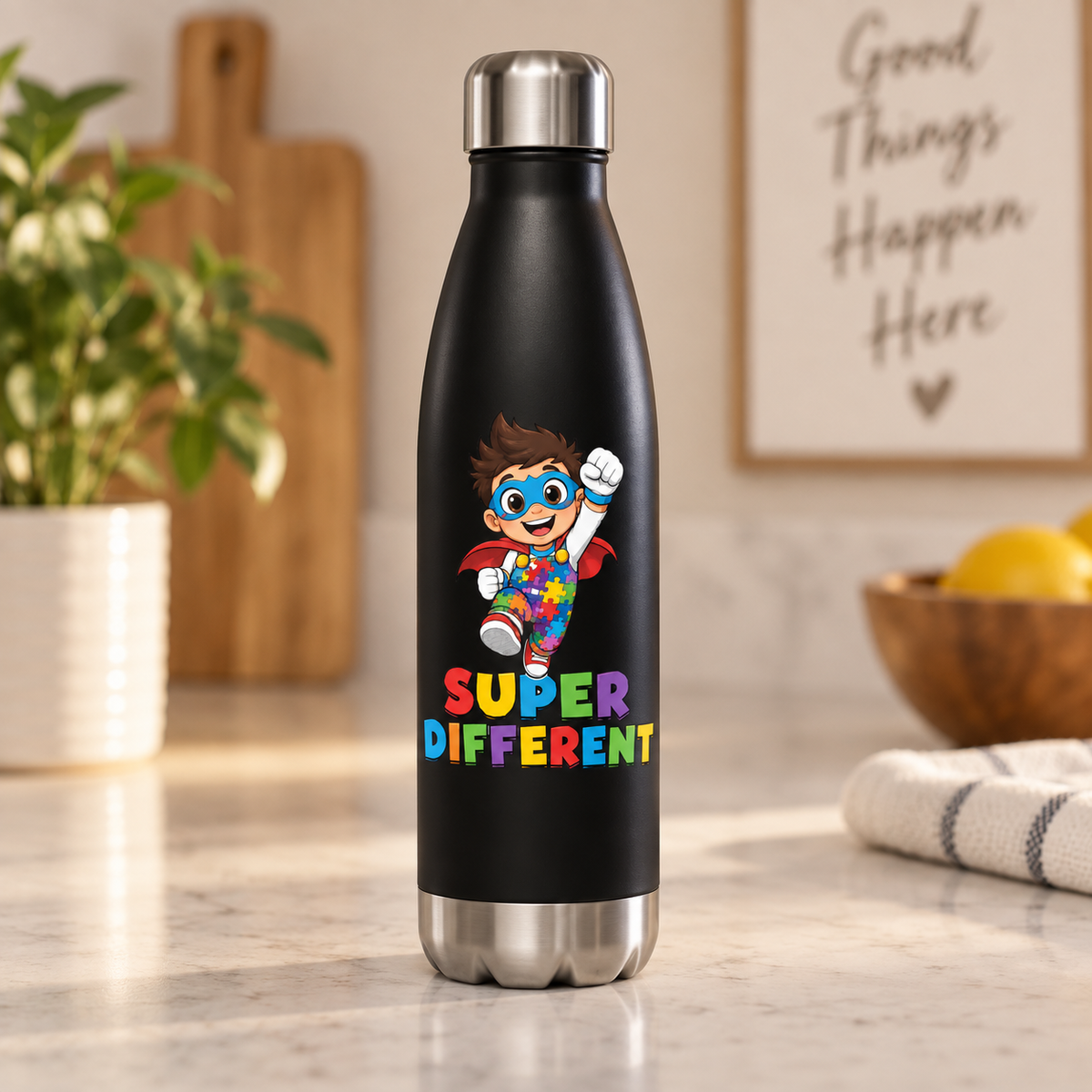 Super Different Water Bottle — 17oz Stainless Steel Bottle