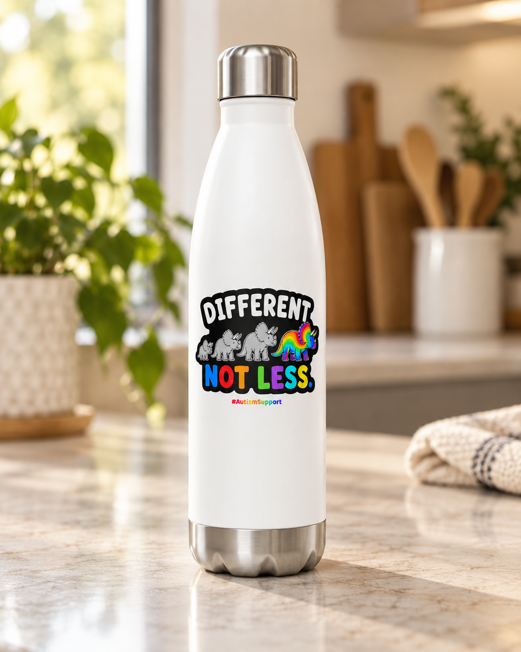 Different Not Less Water Bottle — 17oz Stainless Steel Bottle