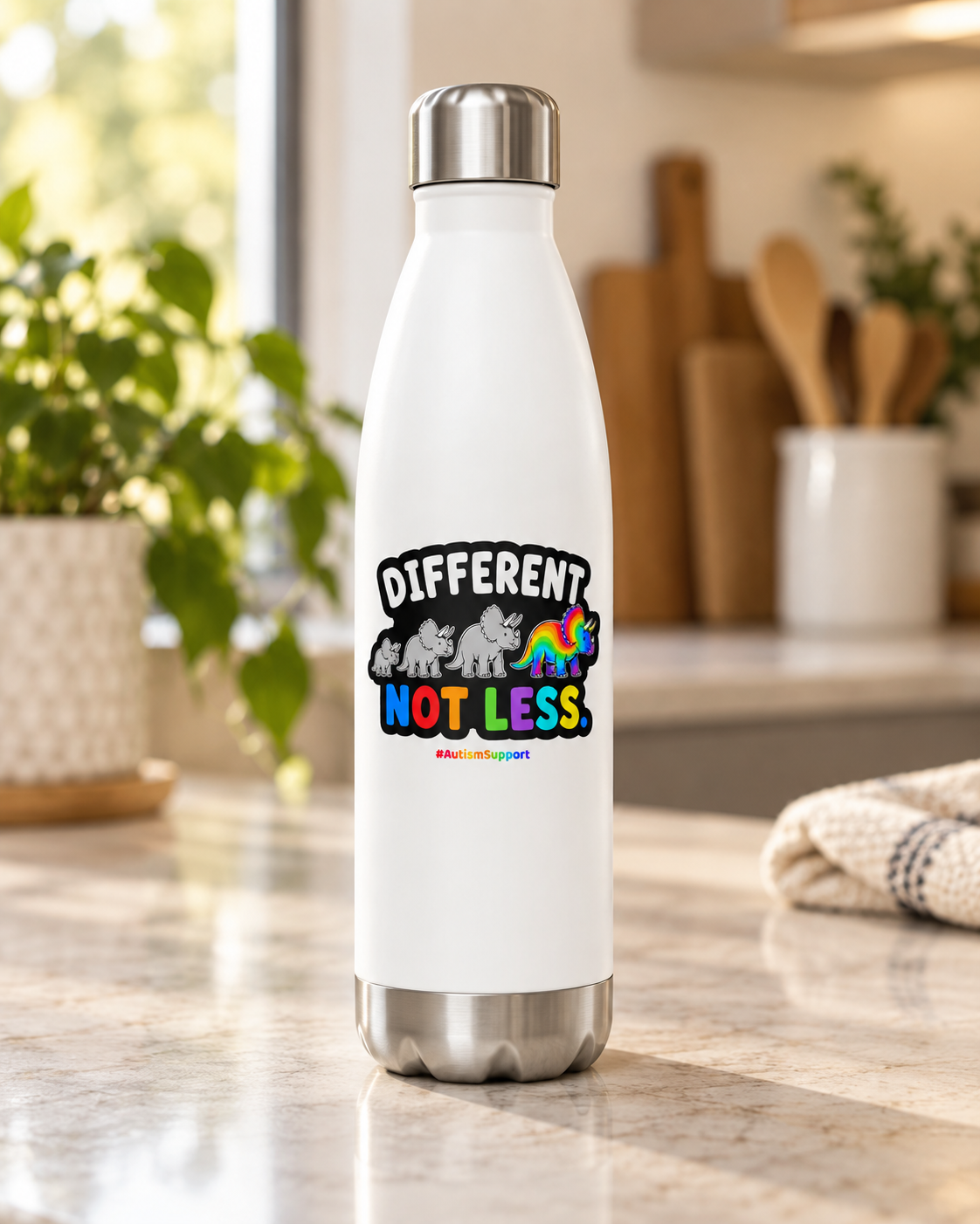 Different Not Less Water Bottle — 17oz Stainless Steel Bottle