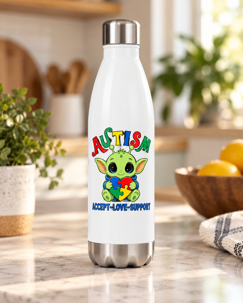 Accept • Love • Support Collection Water Bottle — 17oz Stainless Steel Bottle