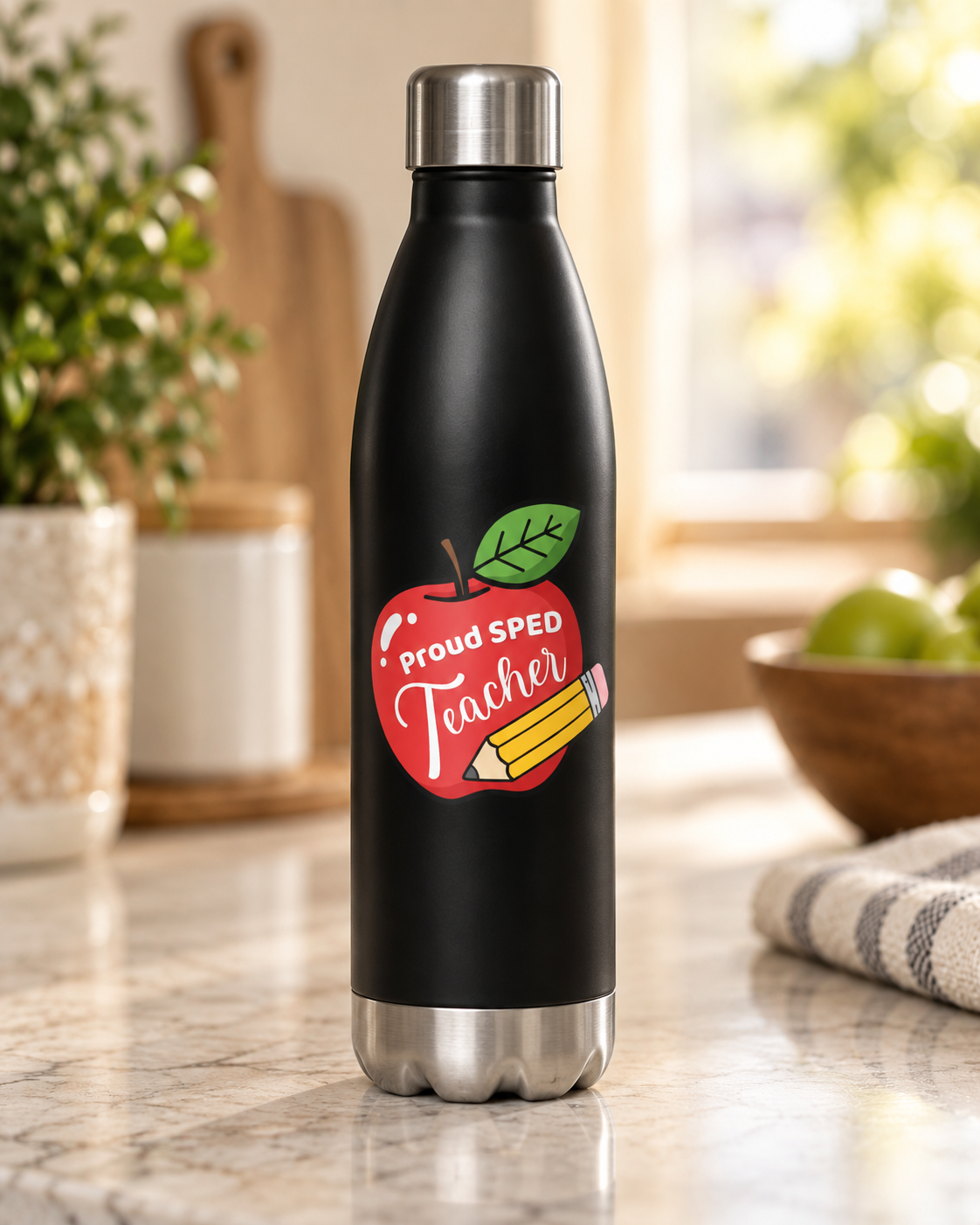 Proud SPED Teacher Water Bottle — 17oz Stainless Steel Bottle