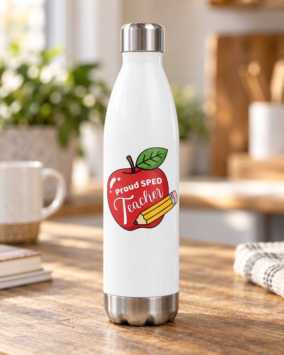 Proud SPED Teacher Water Bottle — 17oz Stainless Steel Bottle