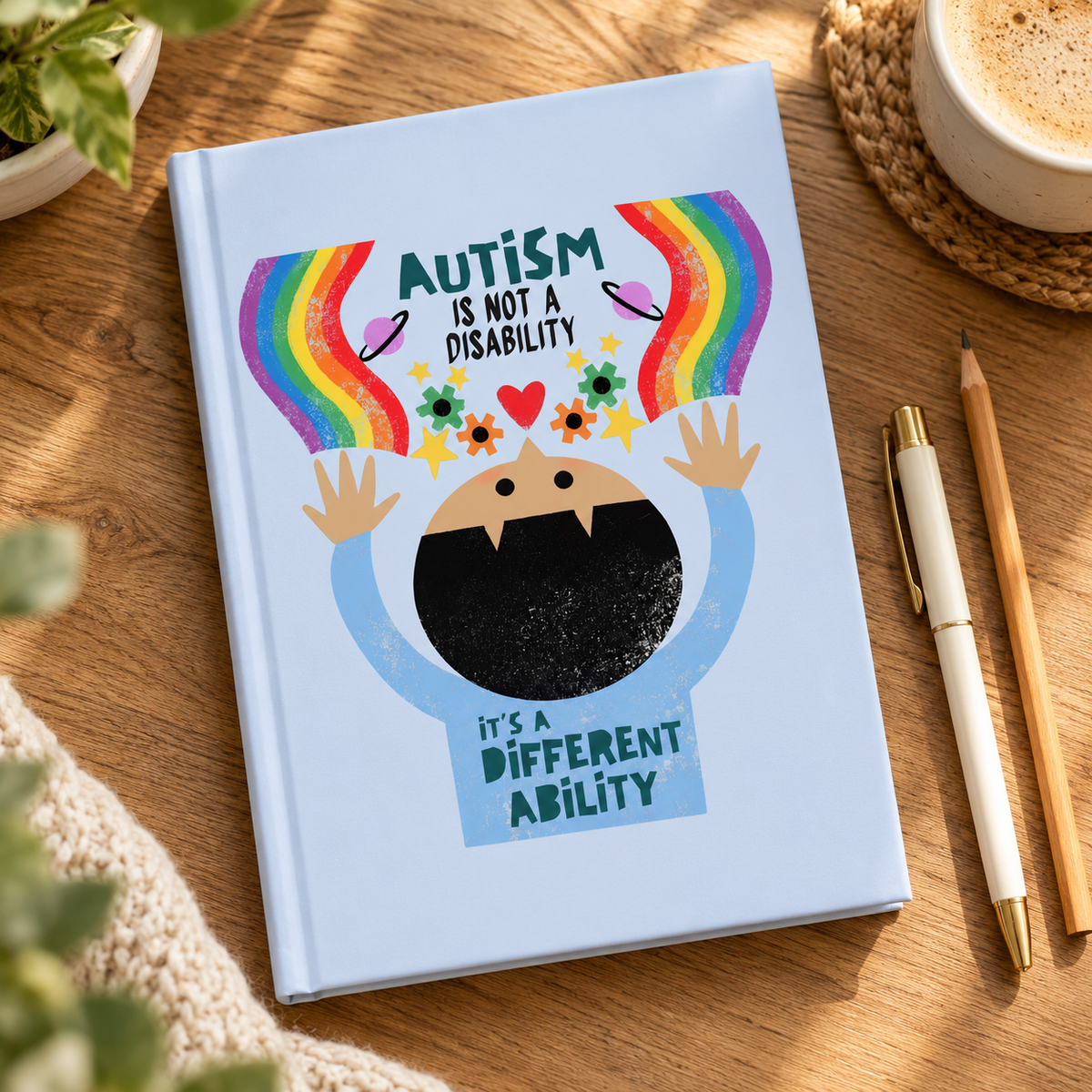 Autism Is Not a Disability — Lined Hardcover Journal