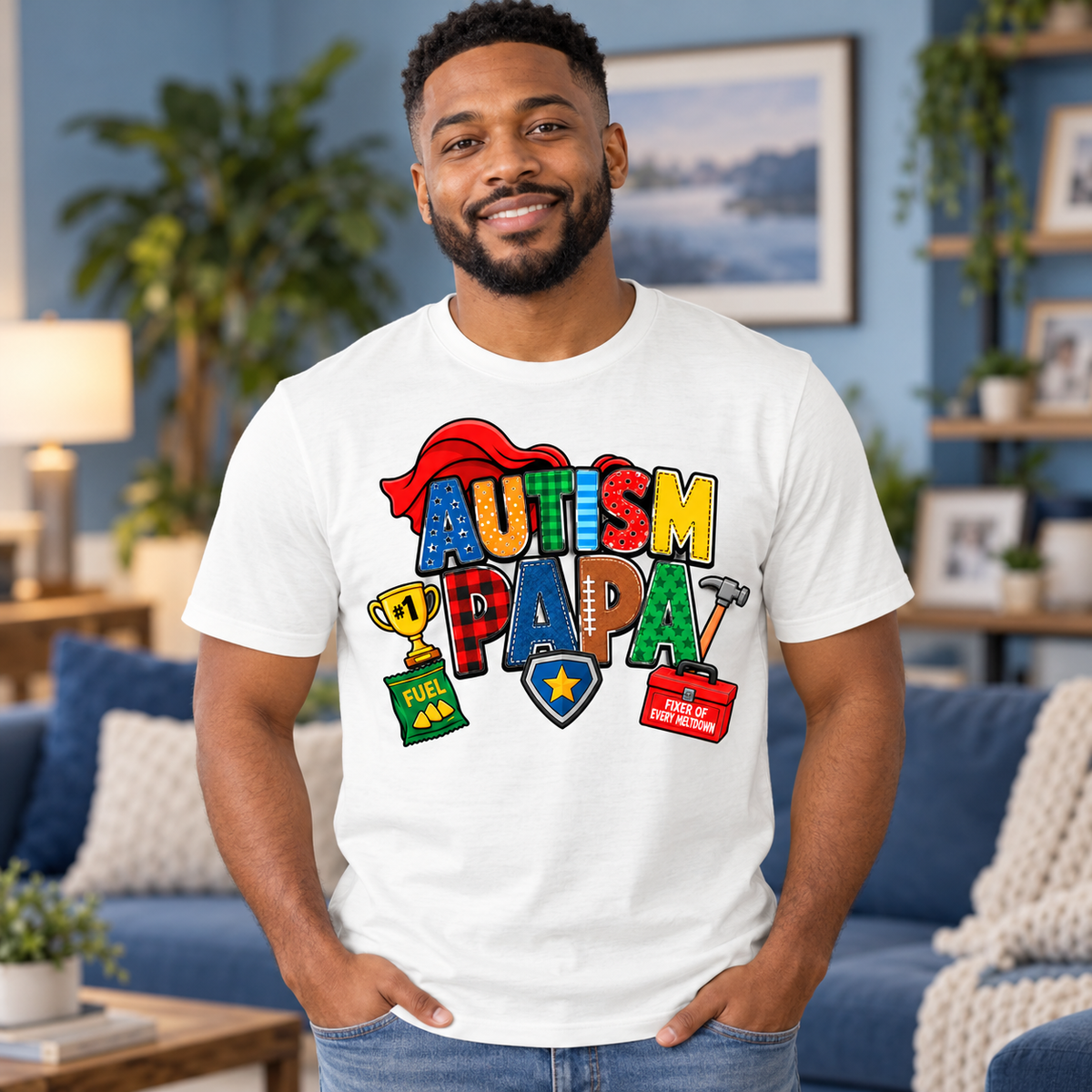 Autism Papa Men's T-Shirt | Autism Awareness Shirt