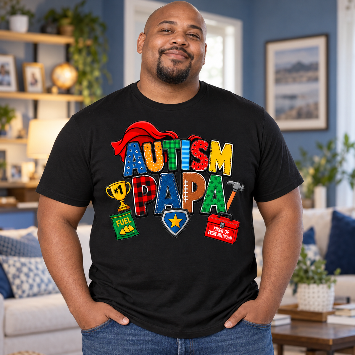 Autism Papa Men's T-Shirt | Autism Awareness Shirt