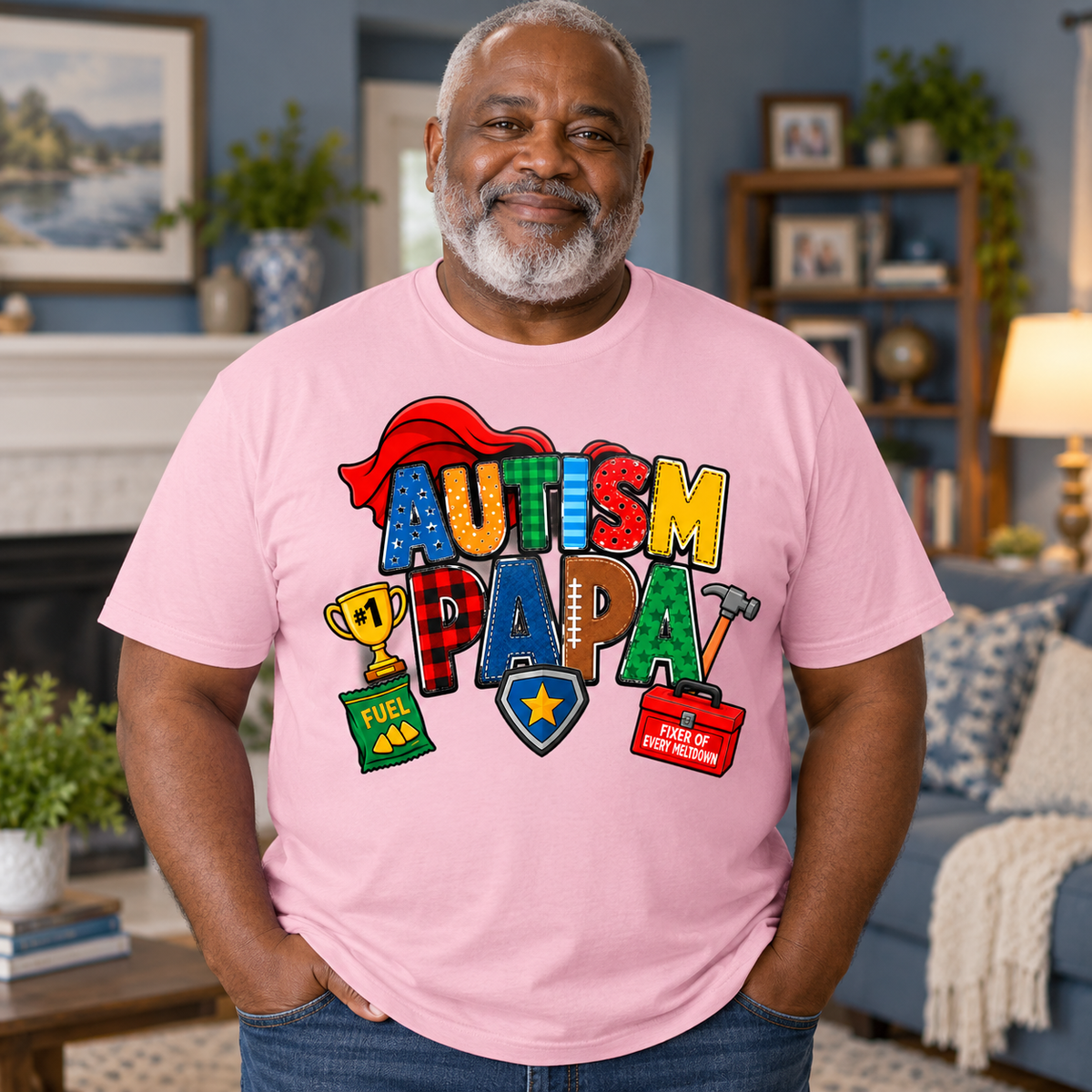 Autism Papa Men's T-Shirt | Autism Awareness Shirt