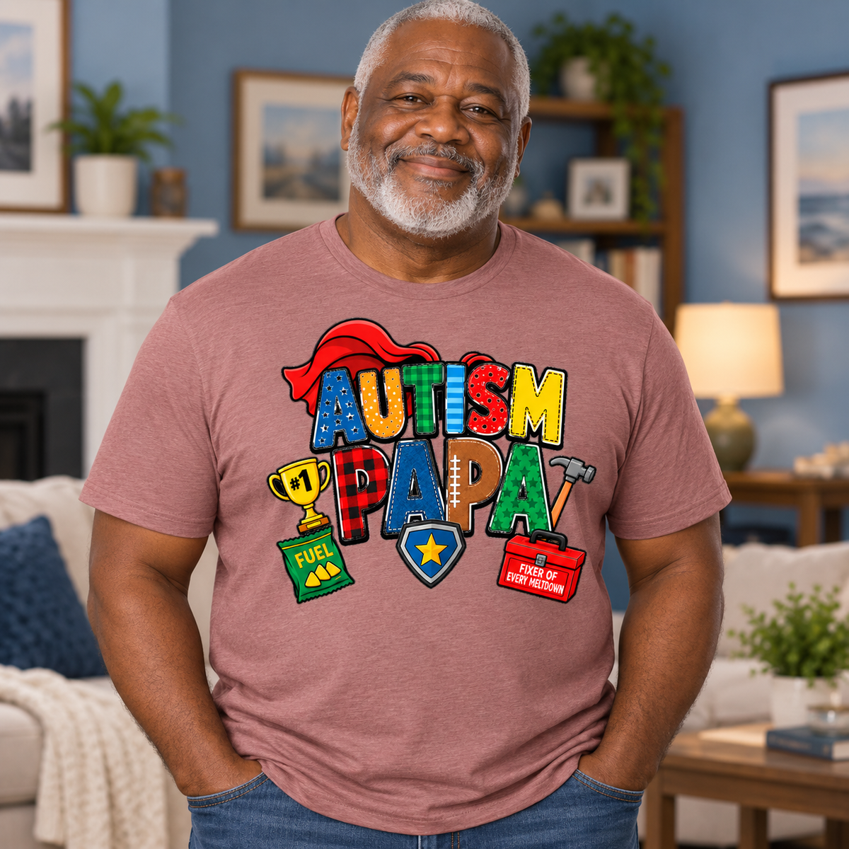 Autism Papa Men's T-Shirt | Autism Awareness Shirt