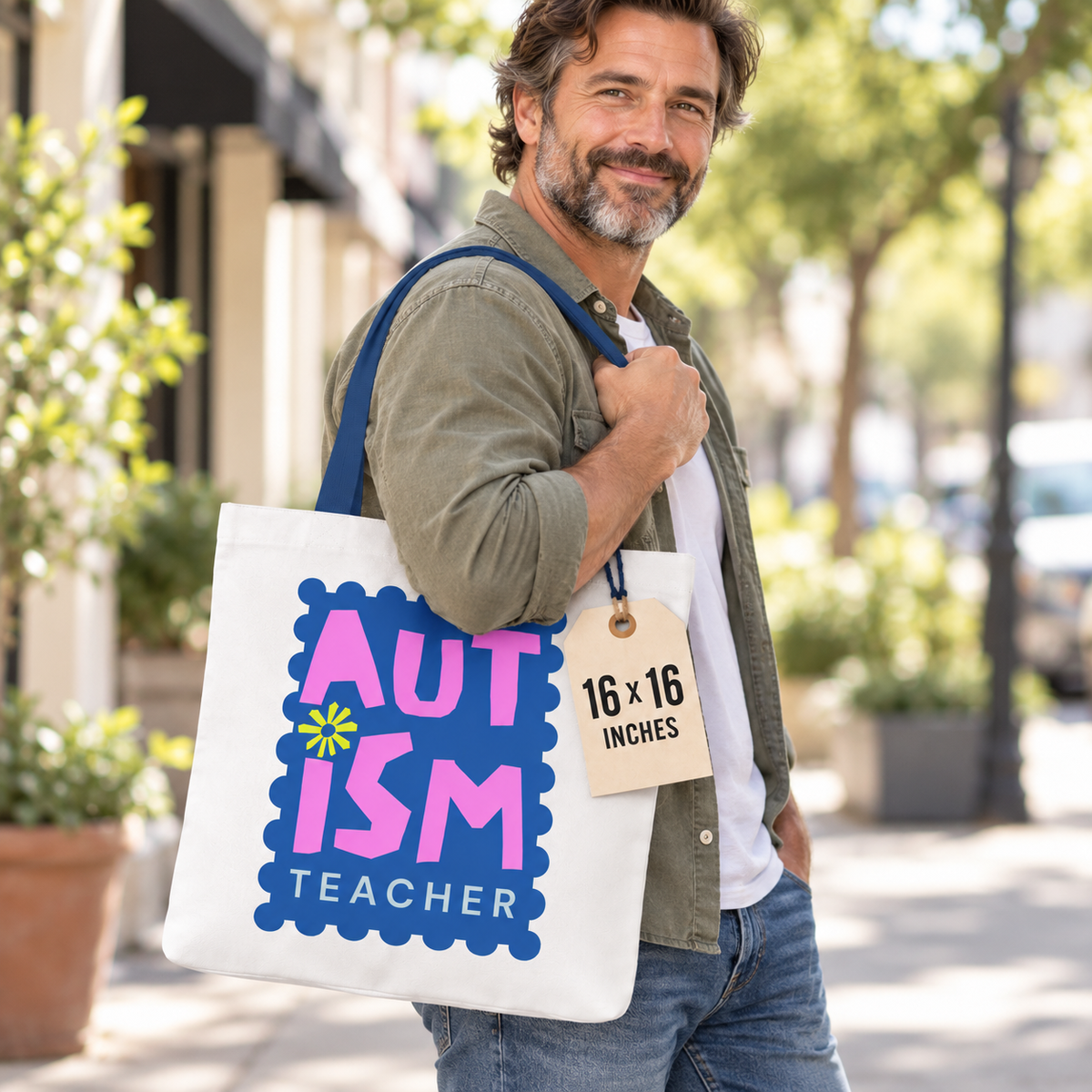 Autism Teacher Tote Bag