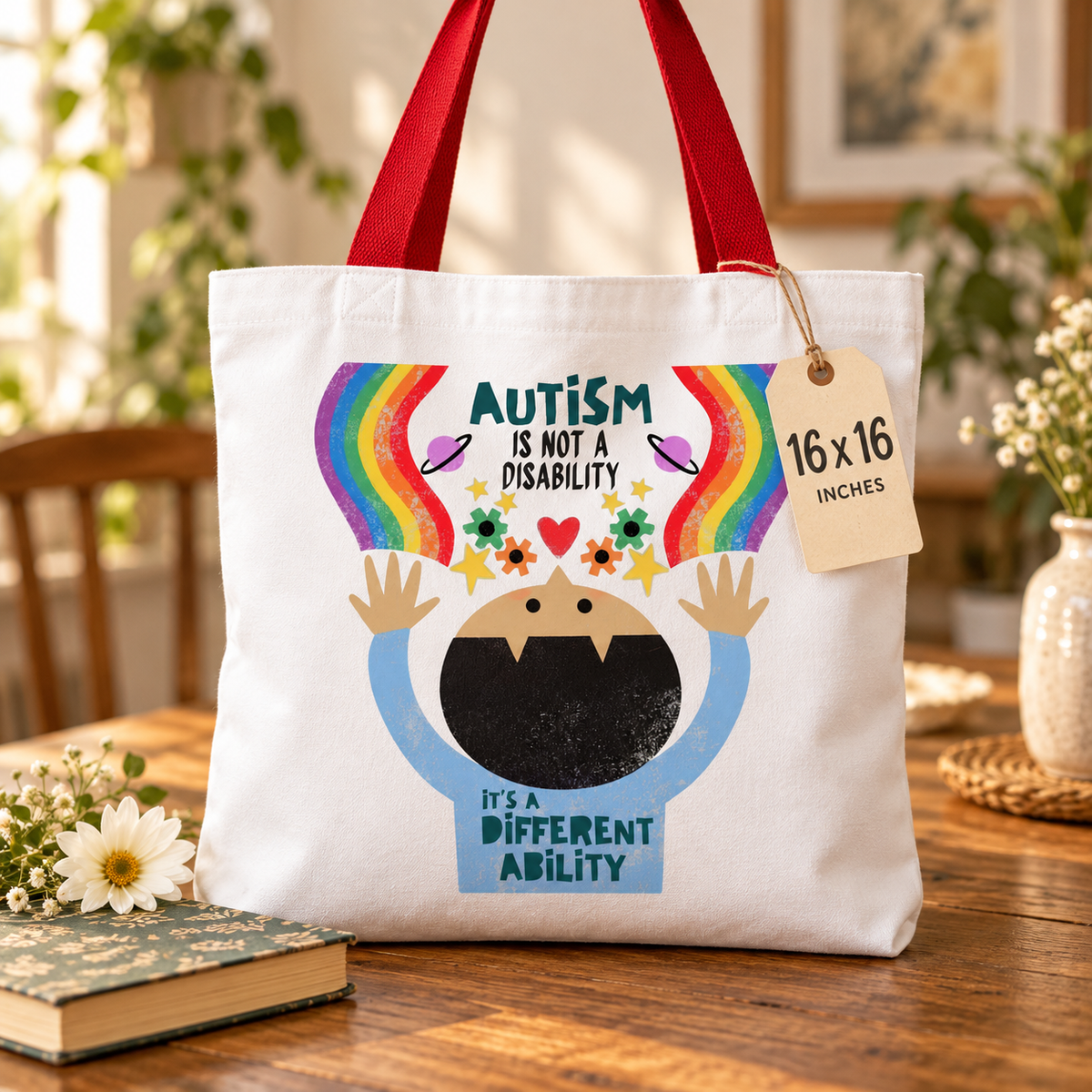 Autism Isn't a Disability, It's a Different Ability Tote Bag