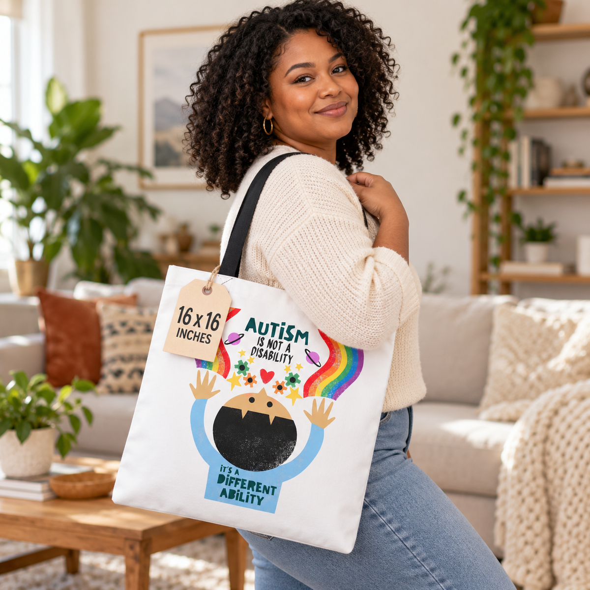 Autism Isn't a Disability, It's a Different Ability Tote Bag