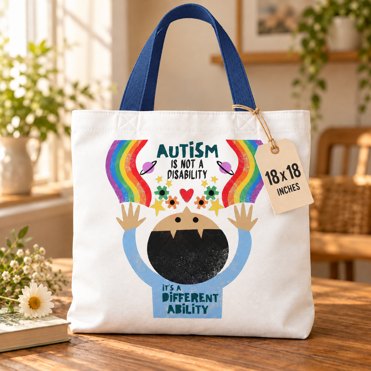 Autism Isn't a Disability, It's a Different Ability Tote Bag