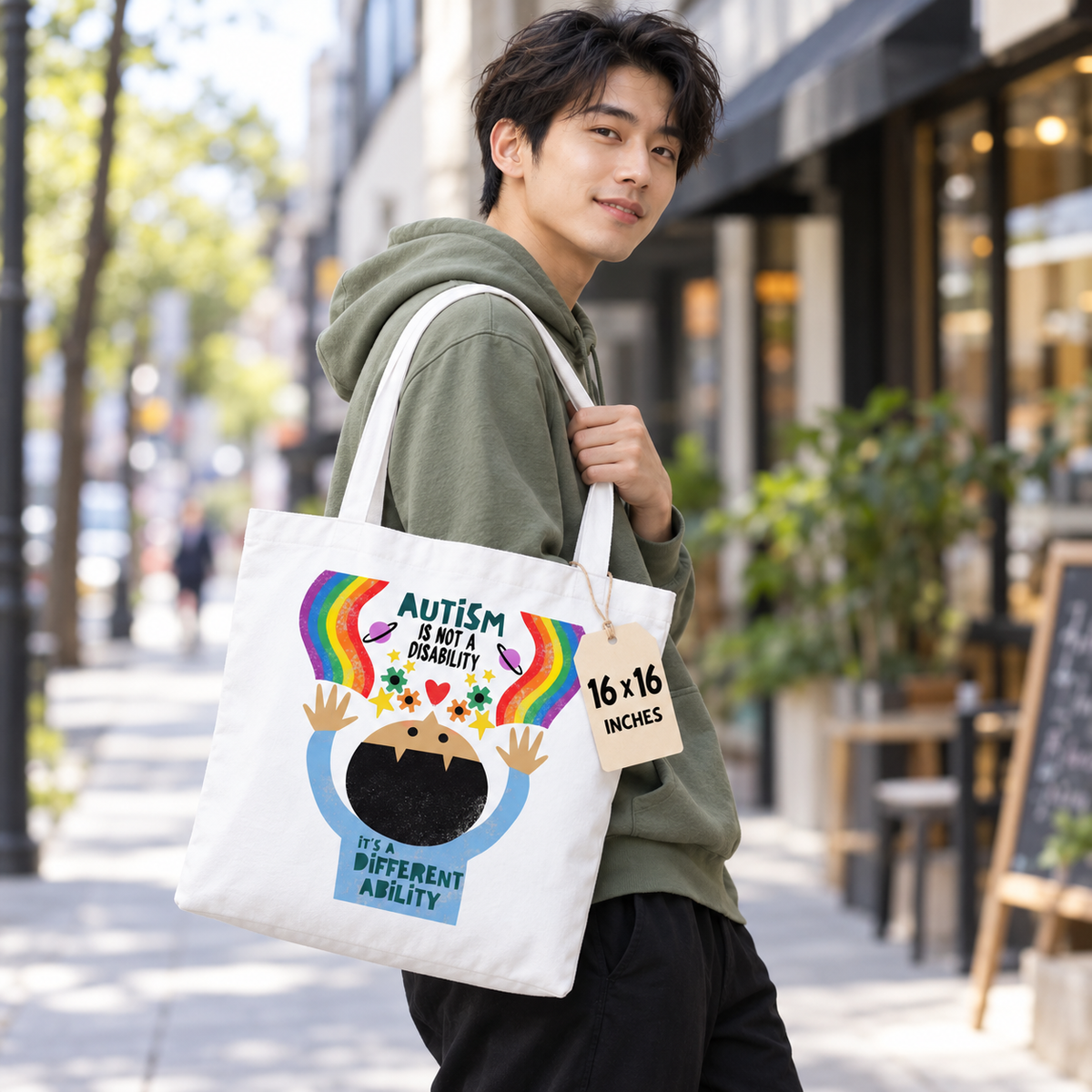 Autism Isn't a Disability, It's a Different Ability Tote Bag