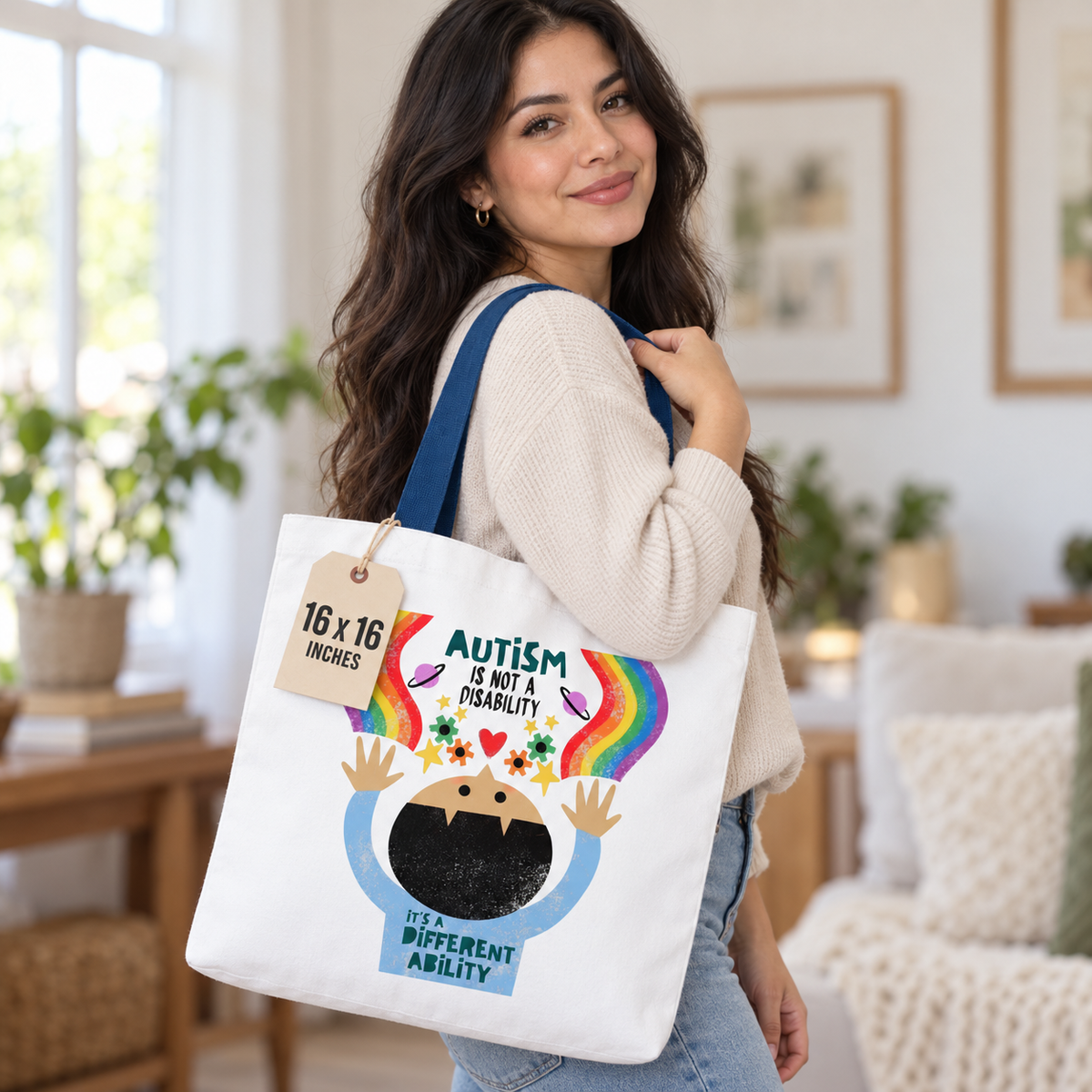 Autism Isn't a Disability, It's a Different Ability Tote Bag