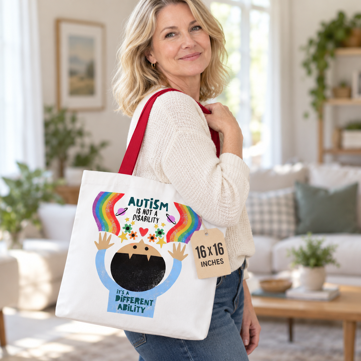 Autism Isn't a Disability, It's a Different Ability Tote Bag