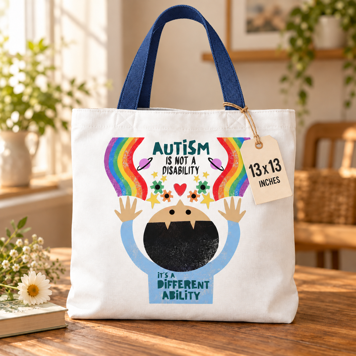 Autism Isn't a Disability, It's a Different Ability Tote Bag